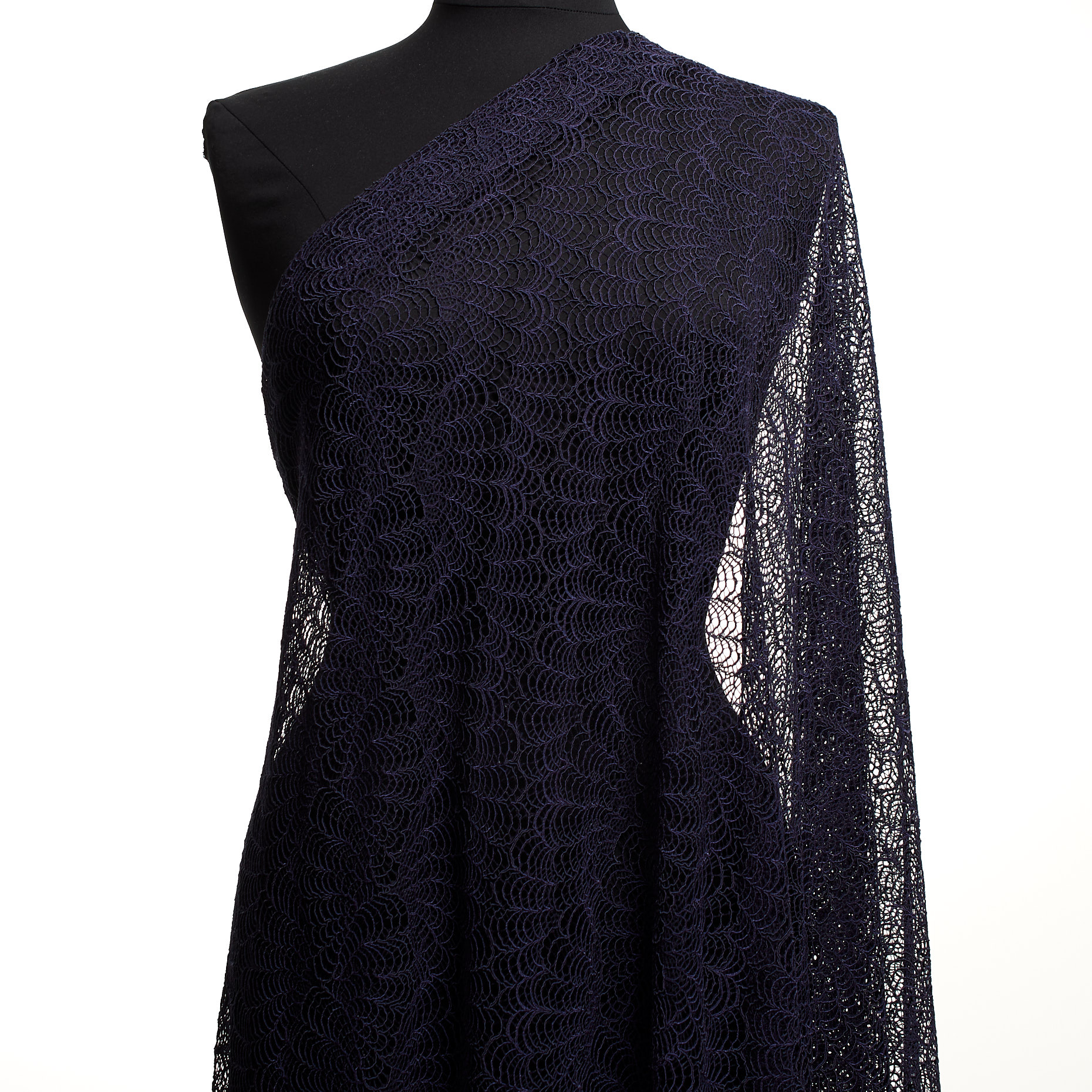 Dentelle, Ramié, Elástique, Blue Depths (F000037537) - Mannequin