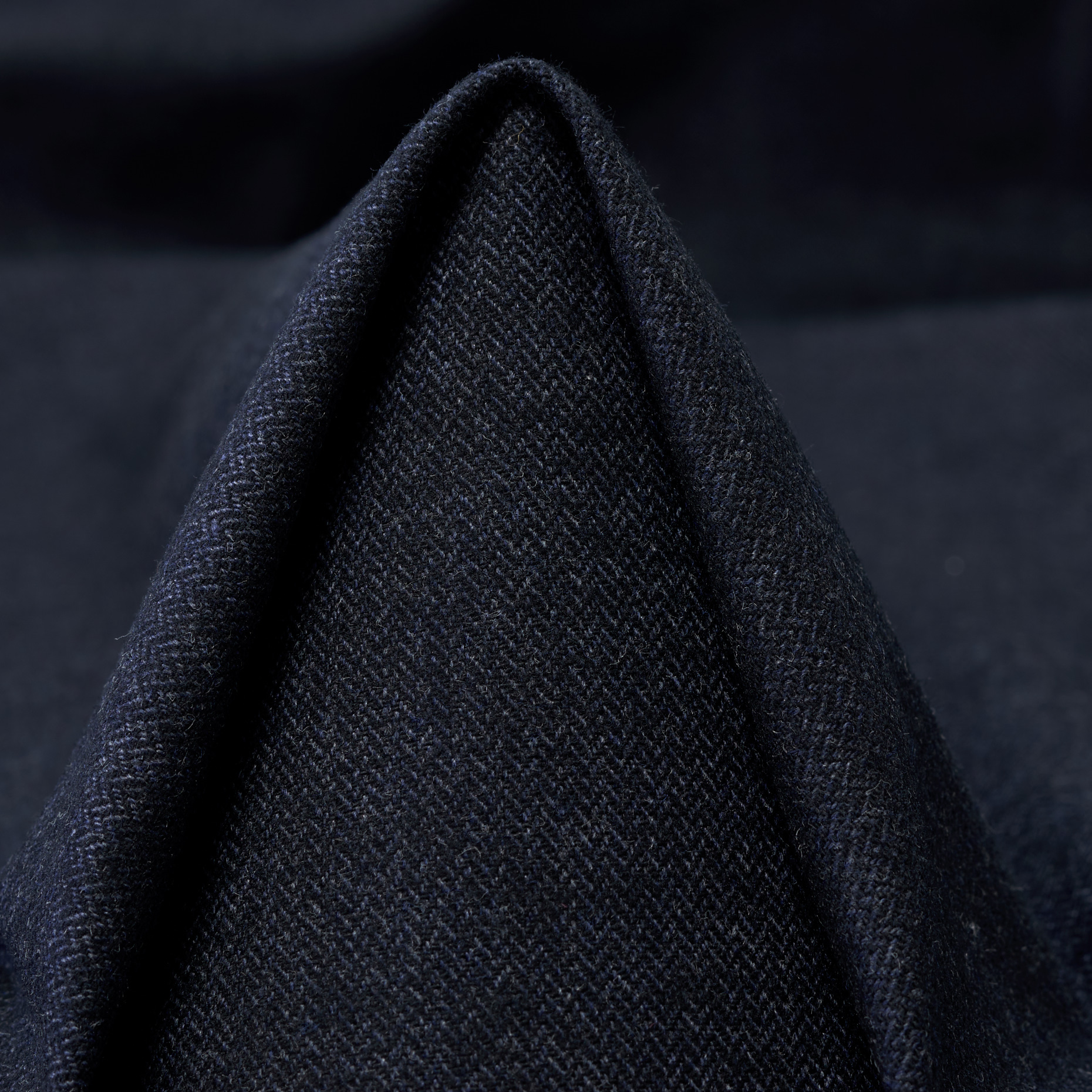 HERRINGBONE, COTTON, MELANGE, DARK NAVY (F000047907)