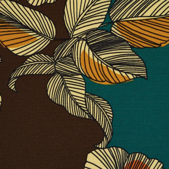 CRÊPE, FLORAL, PAGODA BLUE (F000031226) - Texture