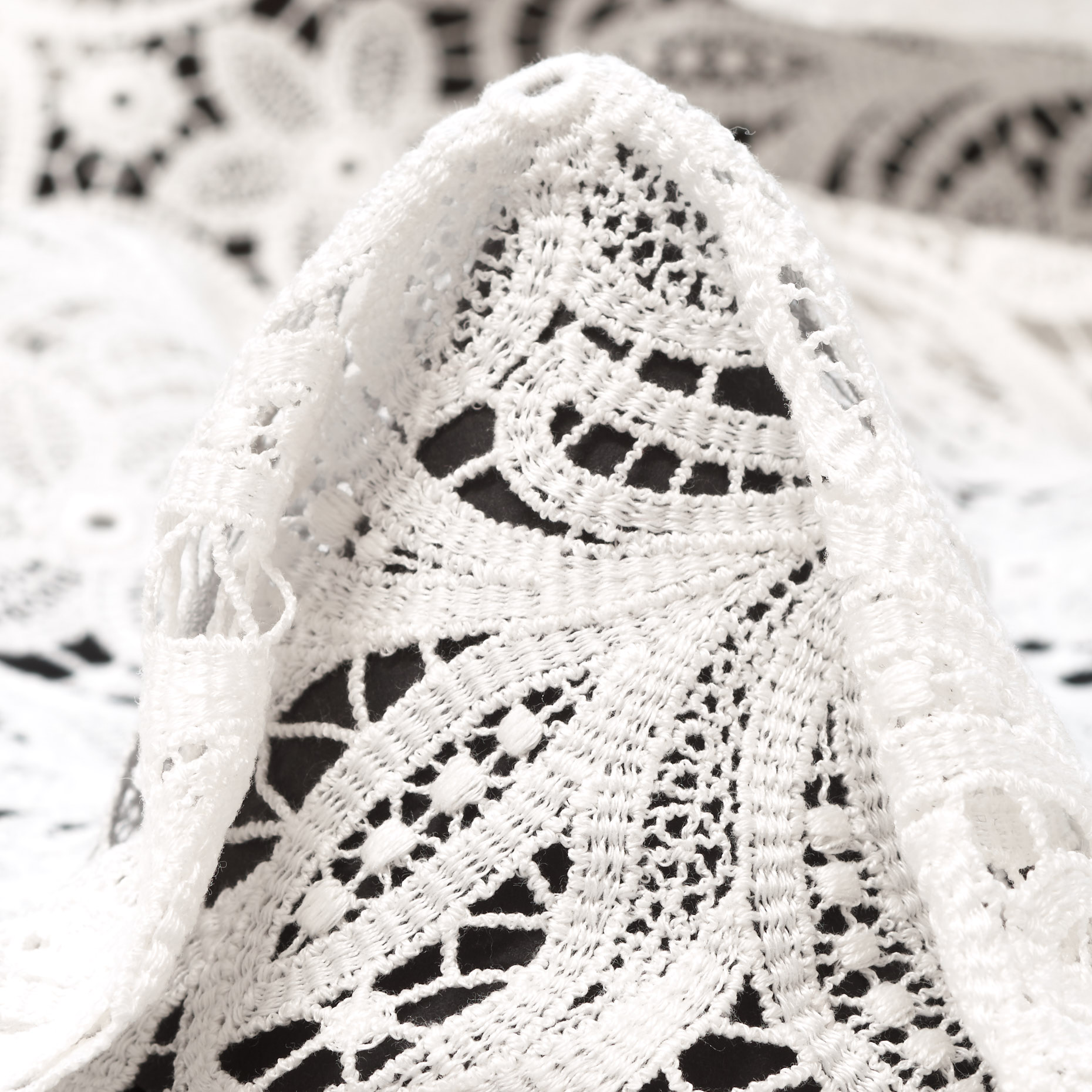 LACE, COTTON, FLORAL, SNOW WHITE