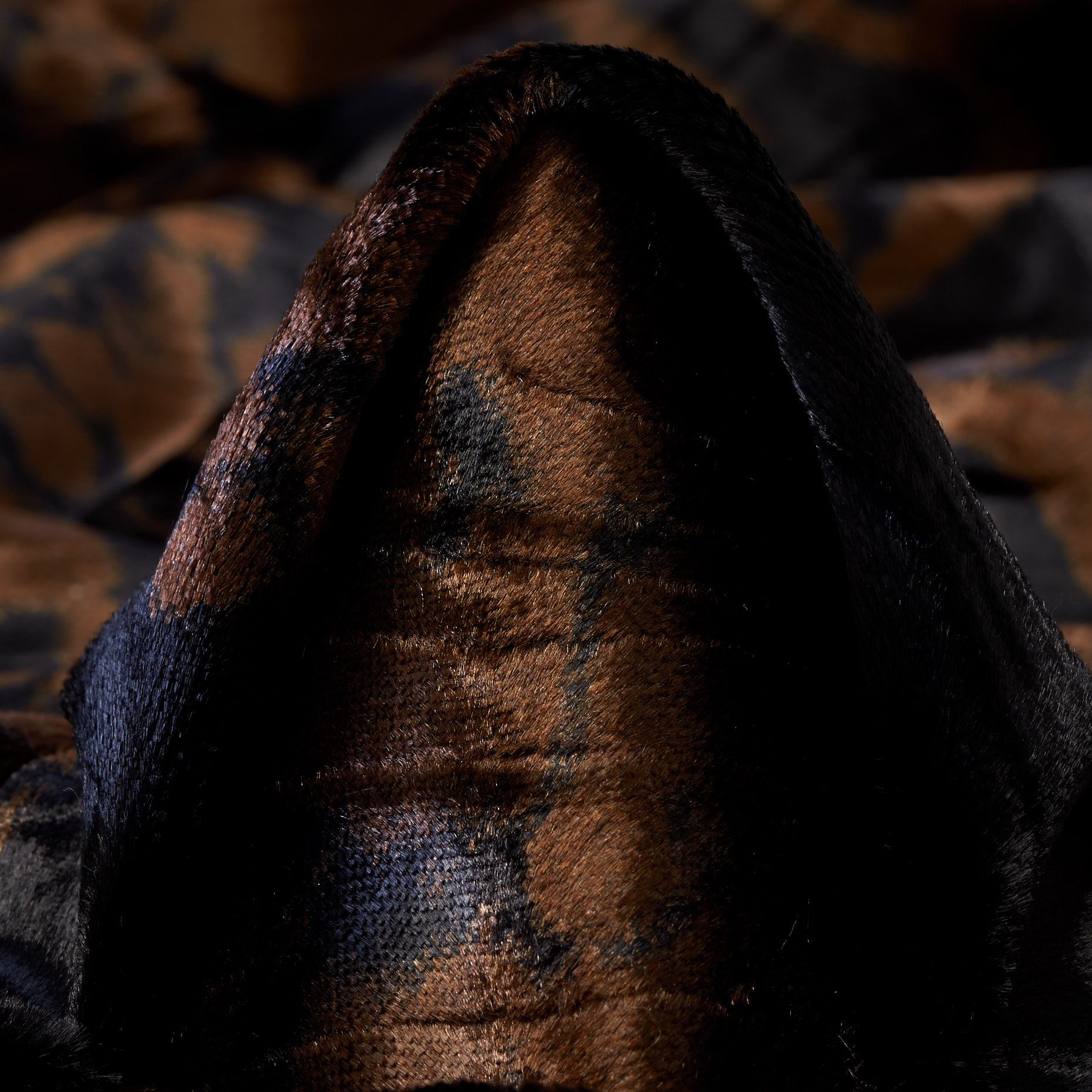 Fake Fur, Viscose Cotton, Tiramisu&Raven Black (F000041555)