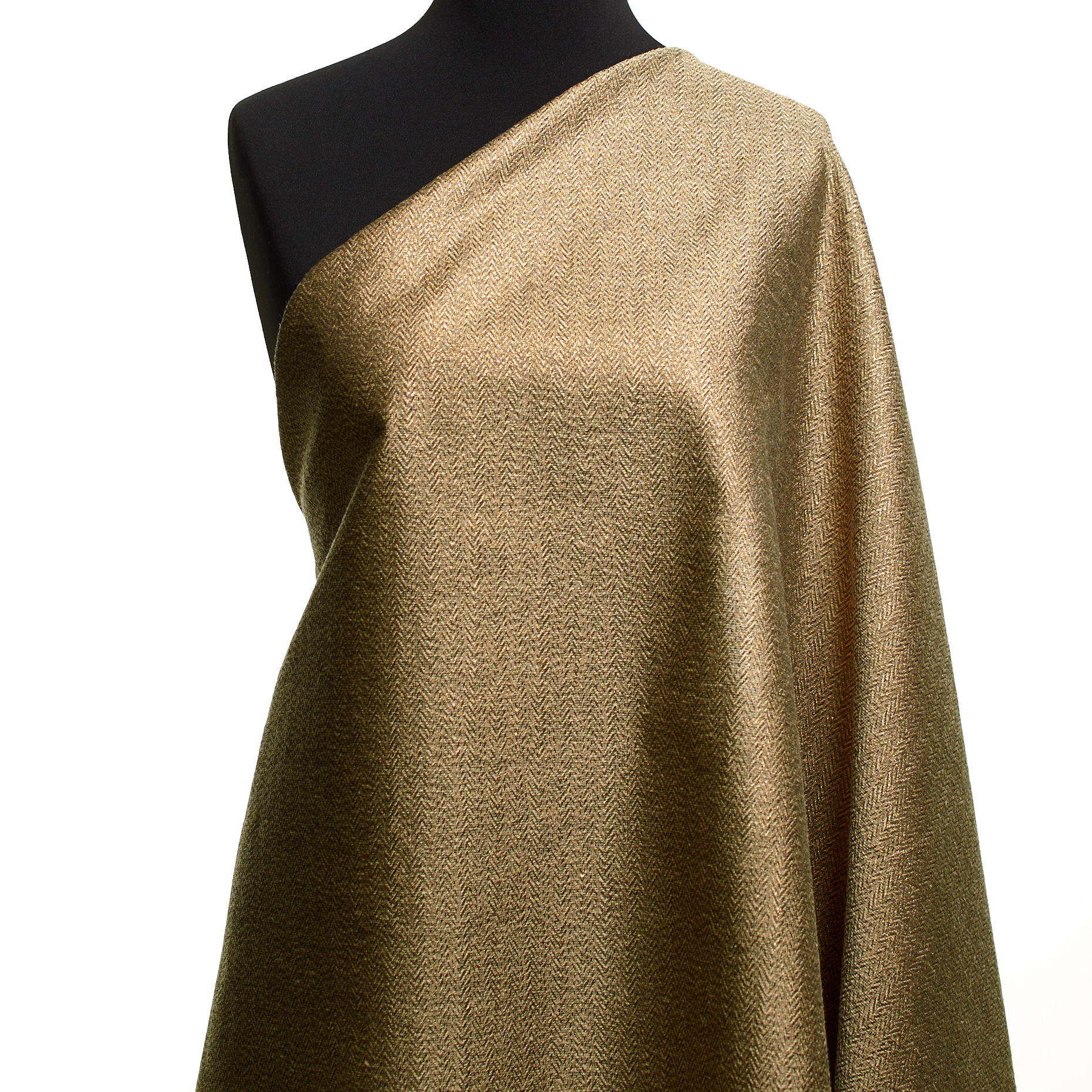 Fischgrat, Viskose, Metallic, Safari&Pale Gold (P000005080) - Schaufensterpuppe