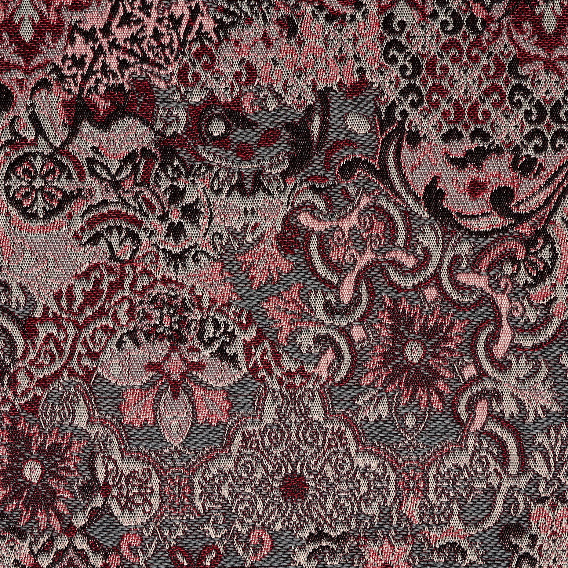 JACQUARD, ACETATE, COTTON BLEND, WINERY&BRUSHED NICKEL (P000004740) - Texture