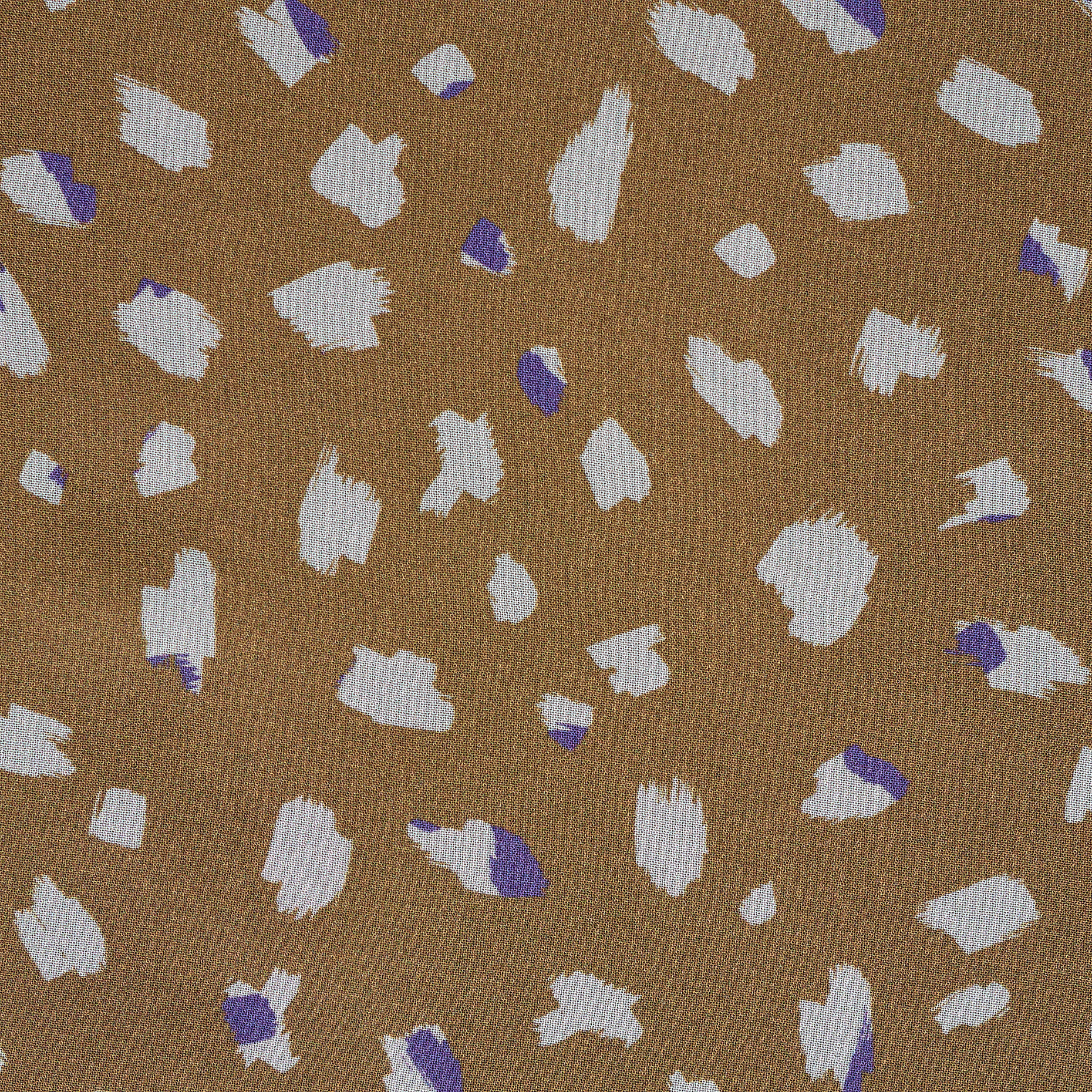 Шифон, Вискоза, Принт, Tobacco Brown&Ultra Violet (F000043794) - Ткань