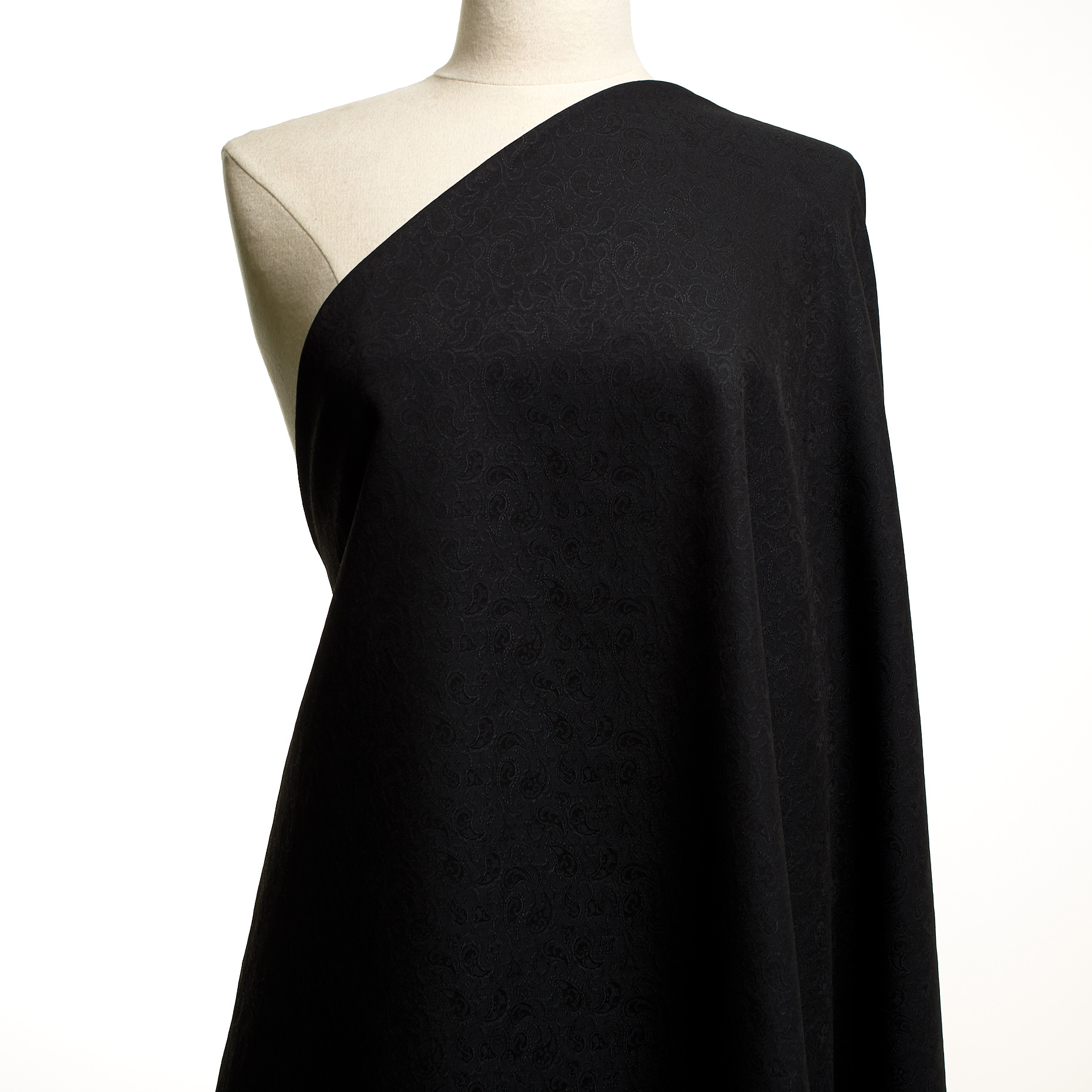 JACQUARD, WOOL, ELASTIC, JET BLACK (F000047293) - Mannequin