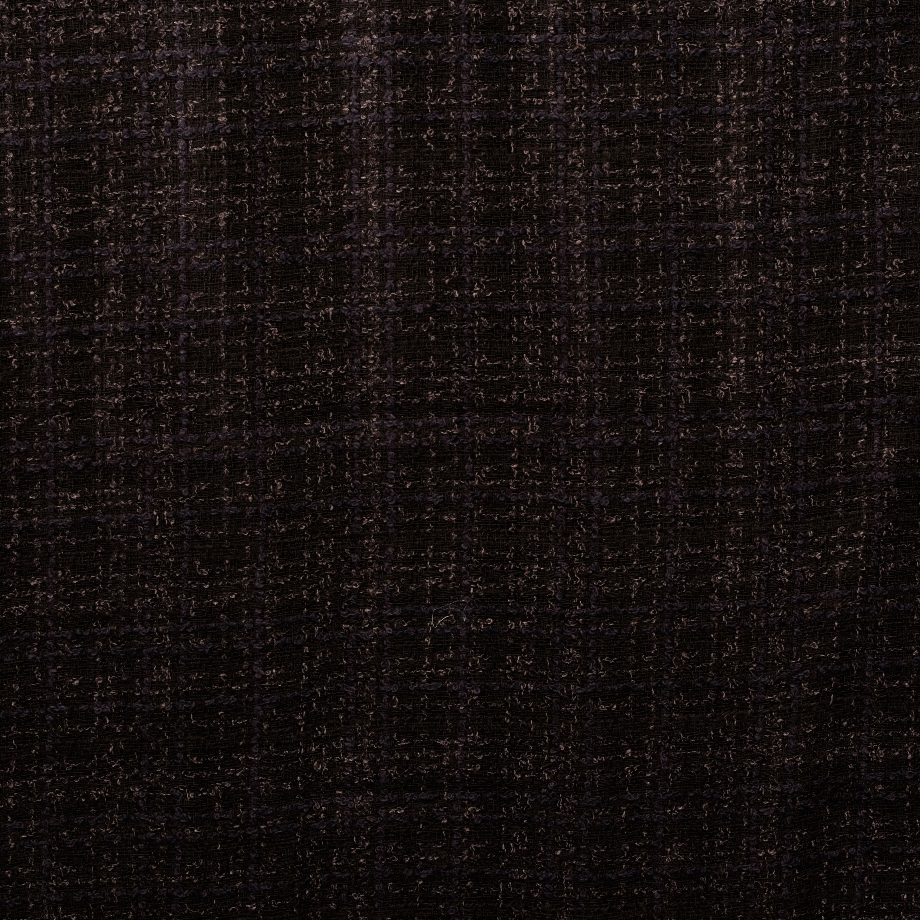 VIRGIN WOOL, BOUCLÉ, CHECK, FRENCH ROAST (F000020675) - Texture