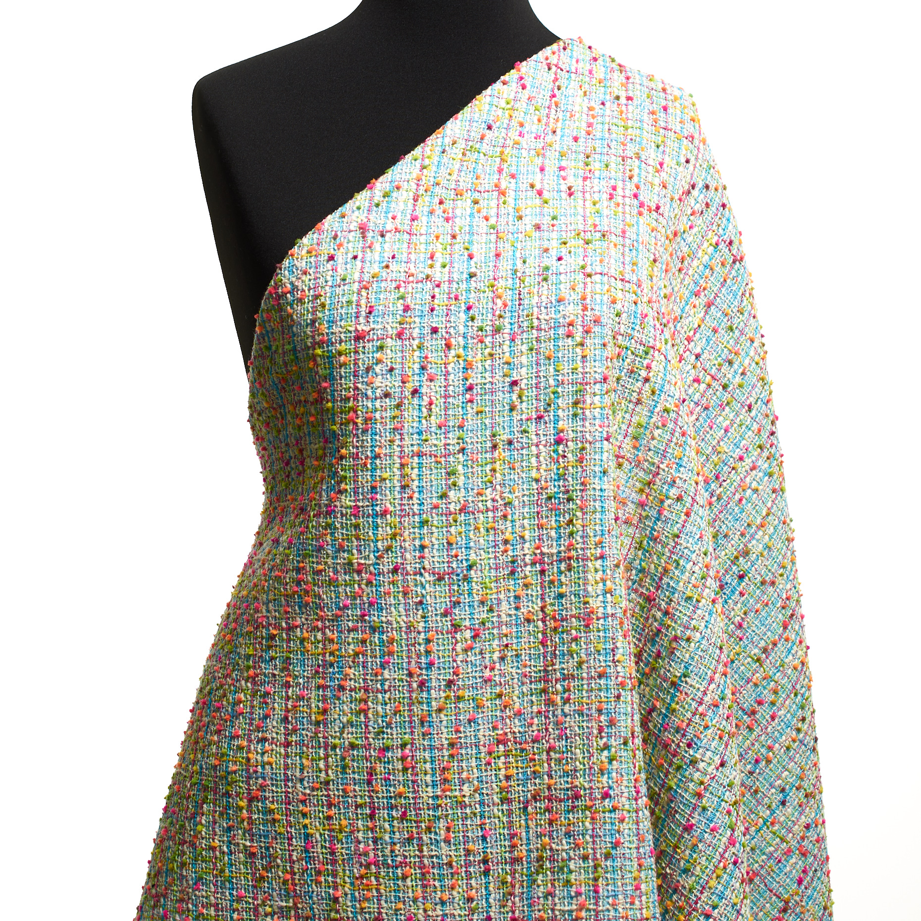 CHANEL, BOUCLÉ, COTTON, BLUE TOPAZ&STRAWBERRY PINK (P000005310) - Mannequin