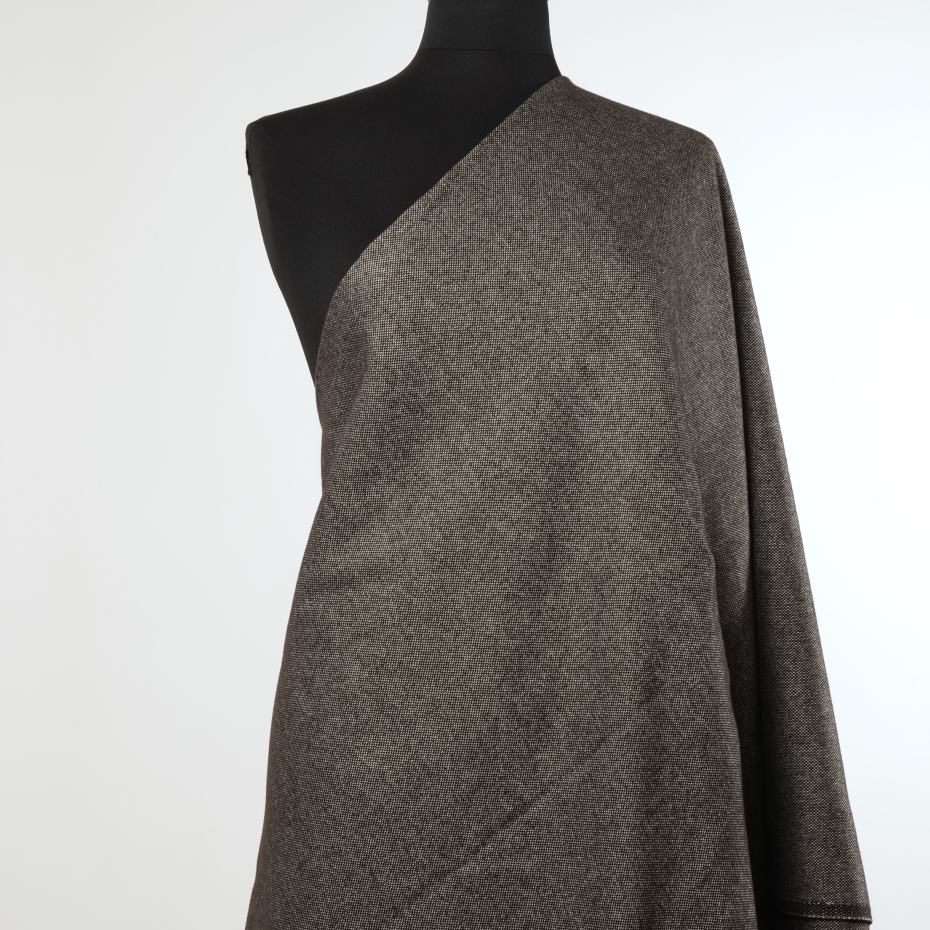 Tweed, Wełna Bawełna, Melange, Black Coffee (F000013554) - Manekin