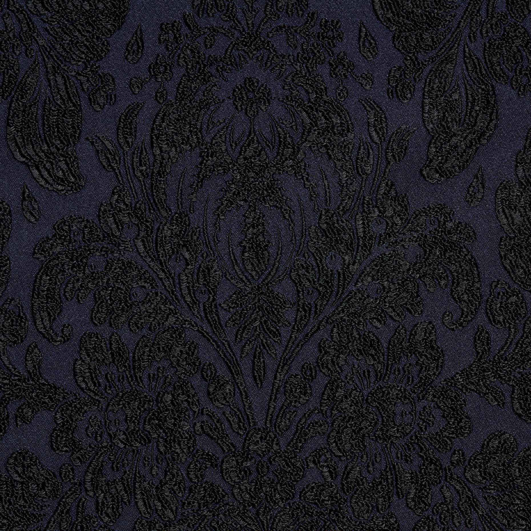 JACQUARD, VISCOSE, FLORAL, BLUE NIGHTS&RAVEN BLACK (F000045991) - Texture