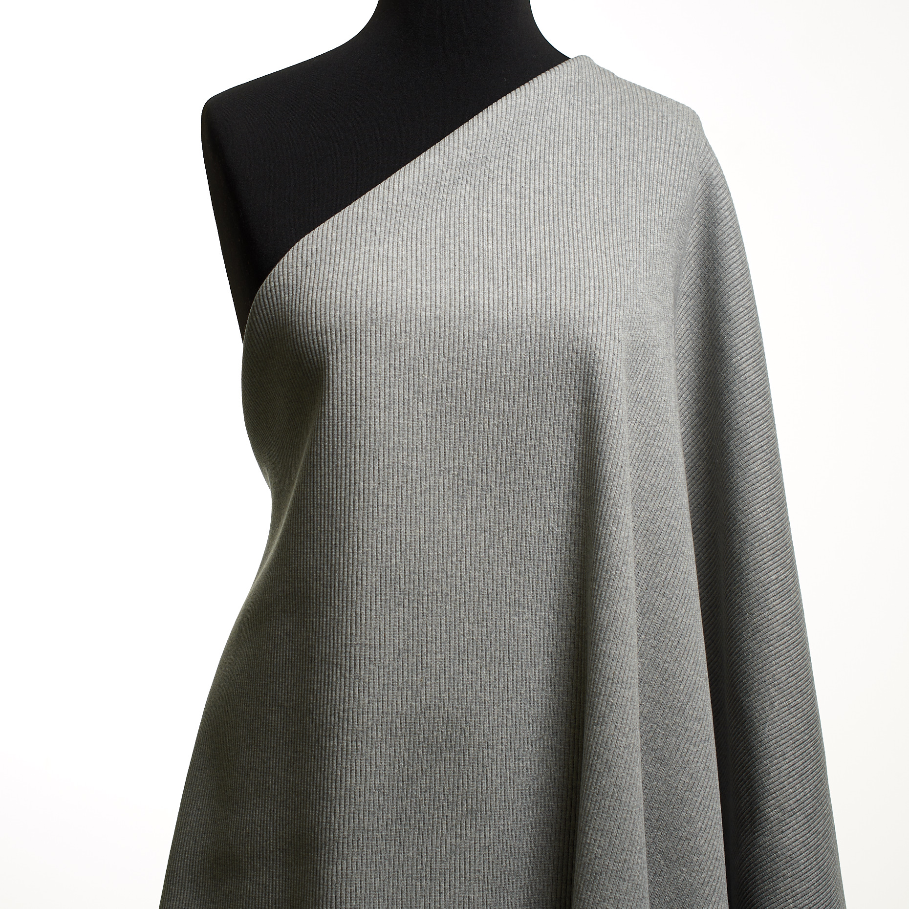 RIB JERSEY, COTTON, ELASTIC, MIRAGE GRAY (F000049010) - Mannequin
