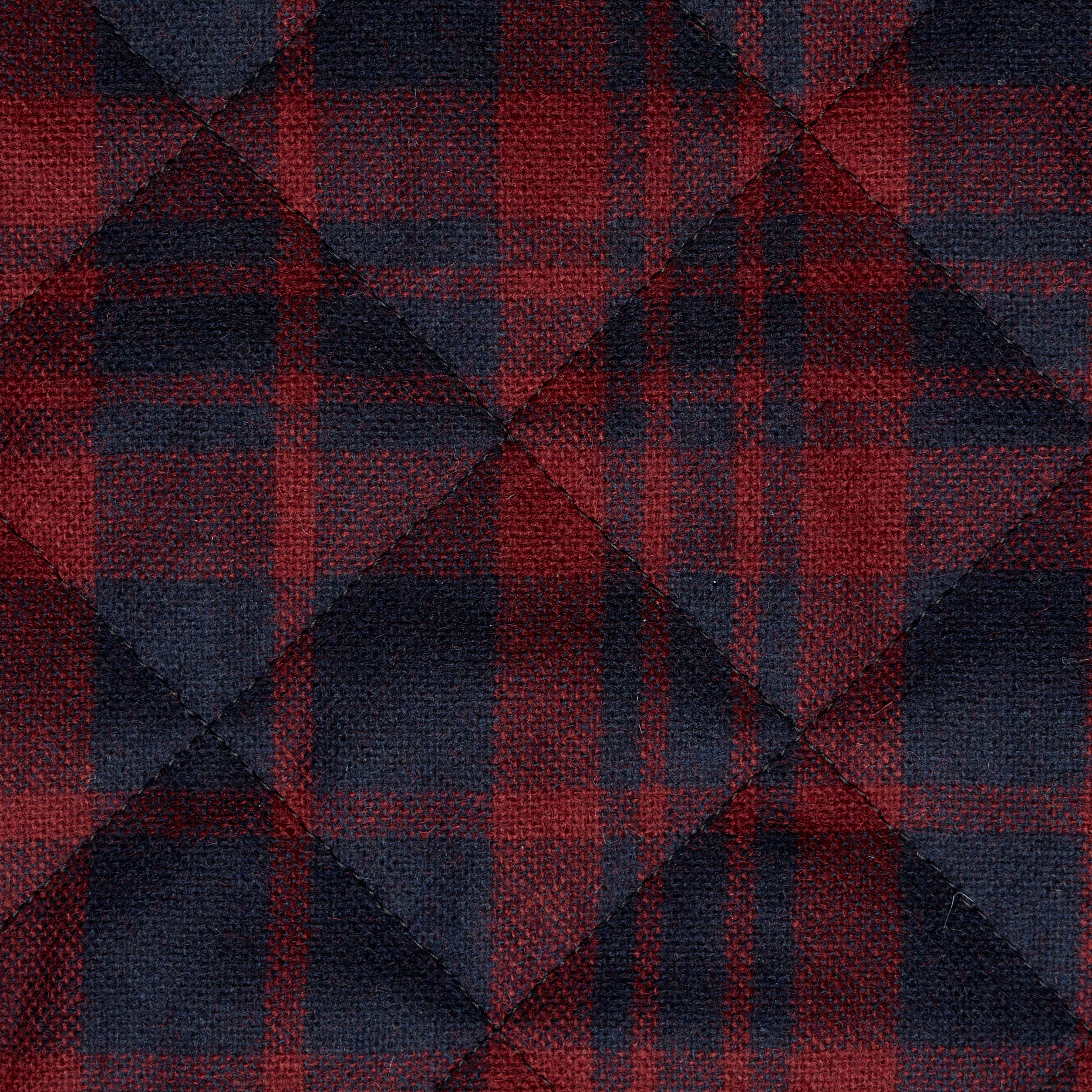 Acolchado, Wool, Cuadro, Savvy Red&Parisian Night (F000044666) - Tejido