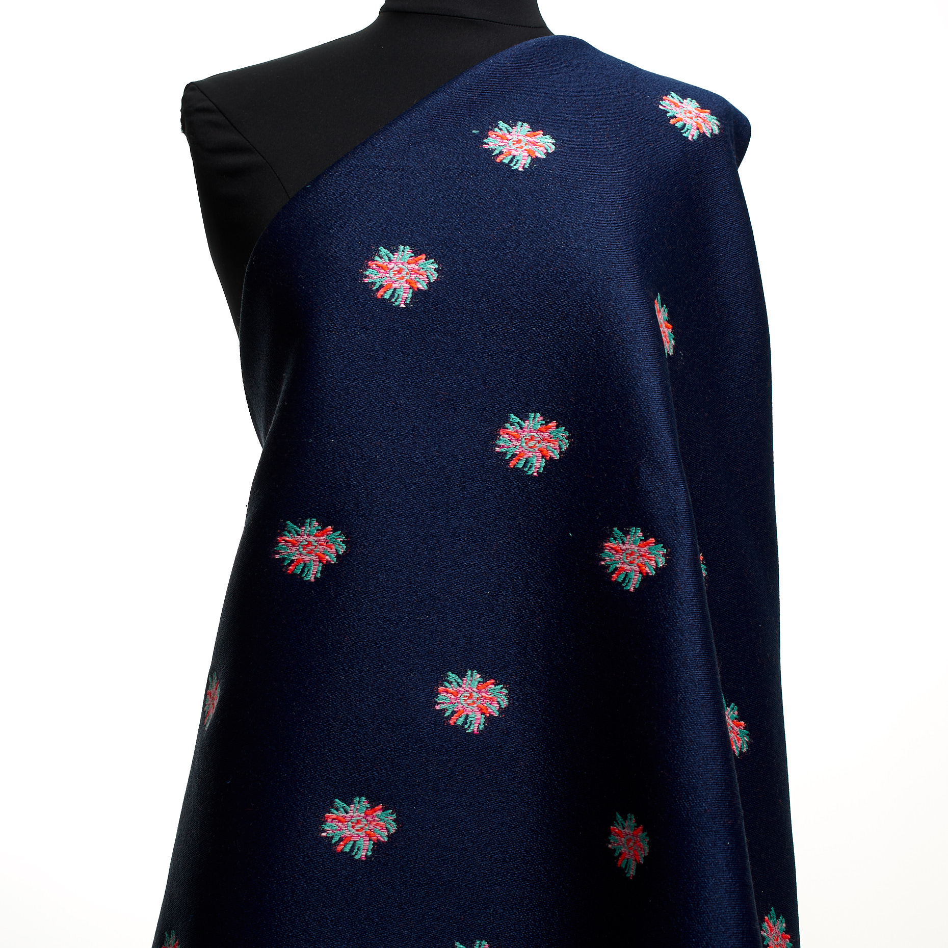 Jacquard, Baumwolle Mix, Floral, Oceana&Vibrant Orange (F000047206) - Schaufensterpuppe