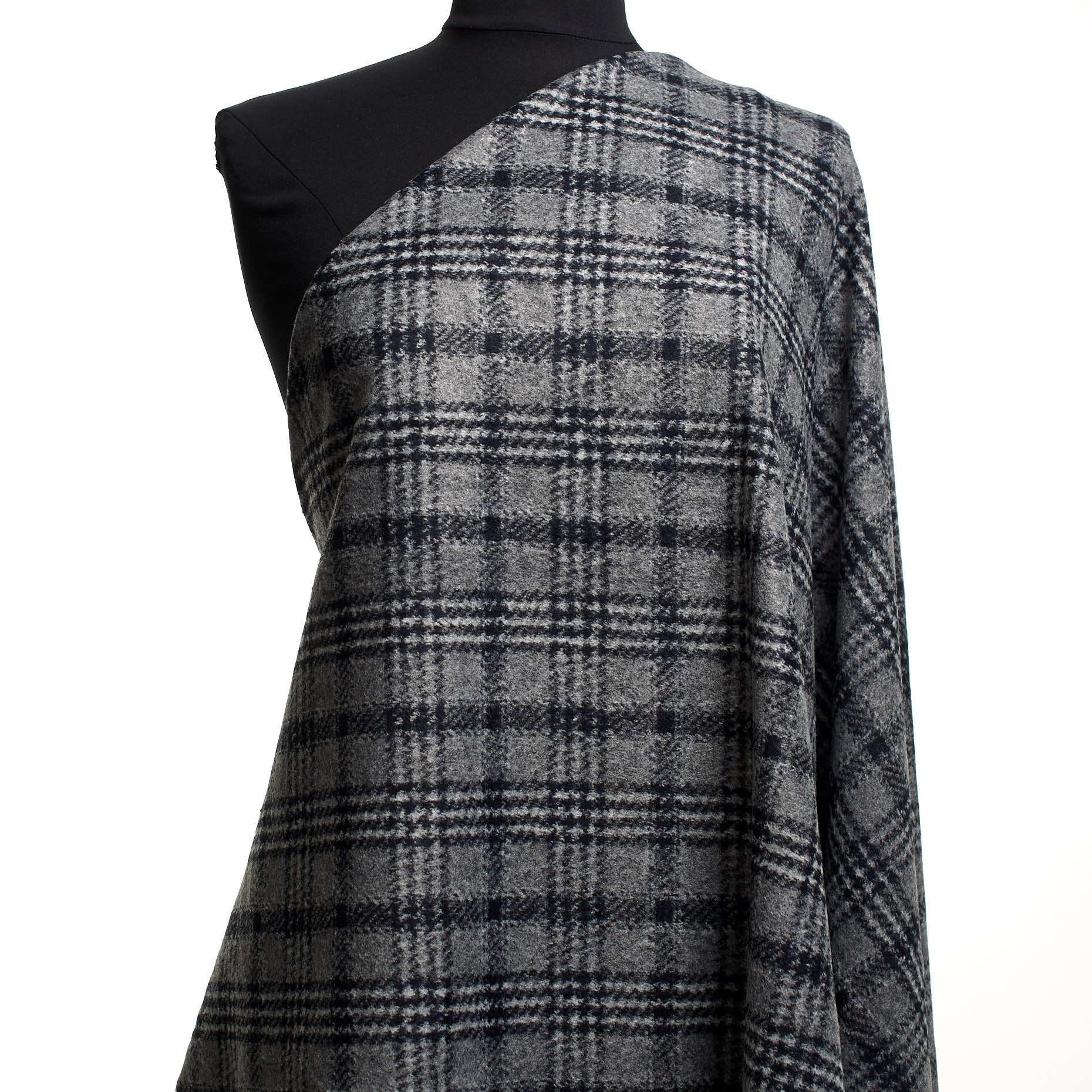 JERSEY, WOOL BLEND, CHECK, CHISELED STONE&PARISIAN NIGHT (F000045183) - Mannequin