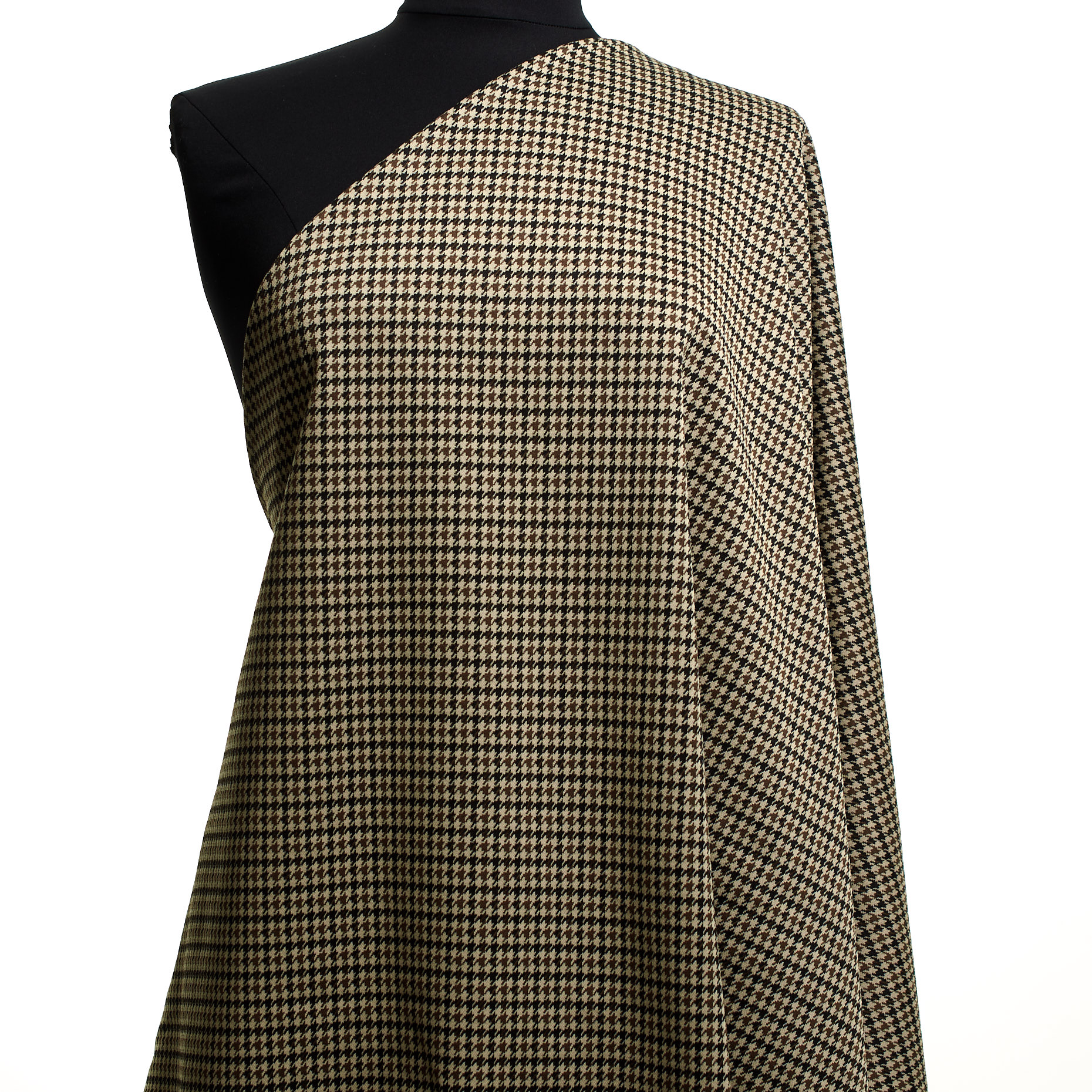 Jersey, Jacquard, Hahnentritt, Oyster Gray&Dark Olive (F000043958) - Schaufensterpuppe
