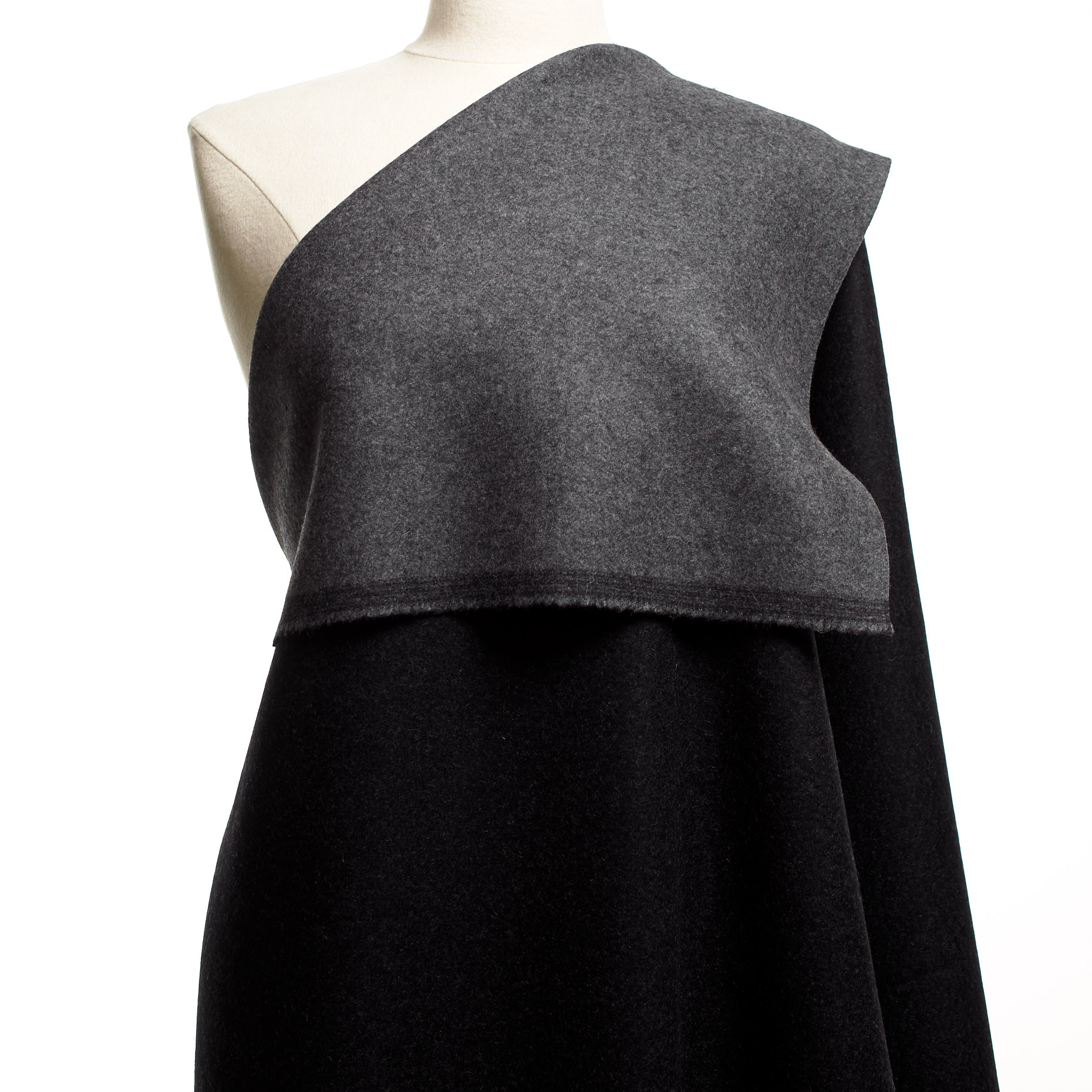 Doble, Lana Virgen, Jaspeado, Anthracite&Chiseled Stone (F000042408) - Maniquí