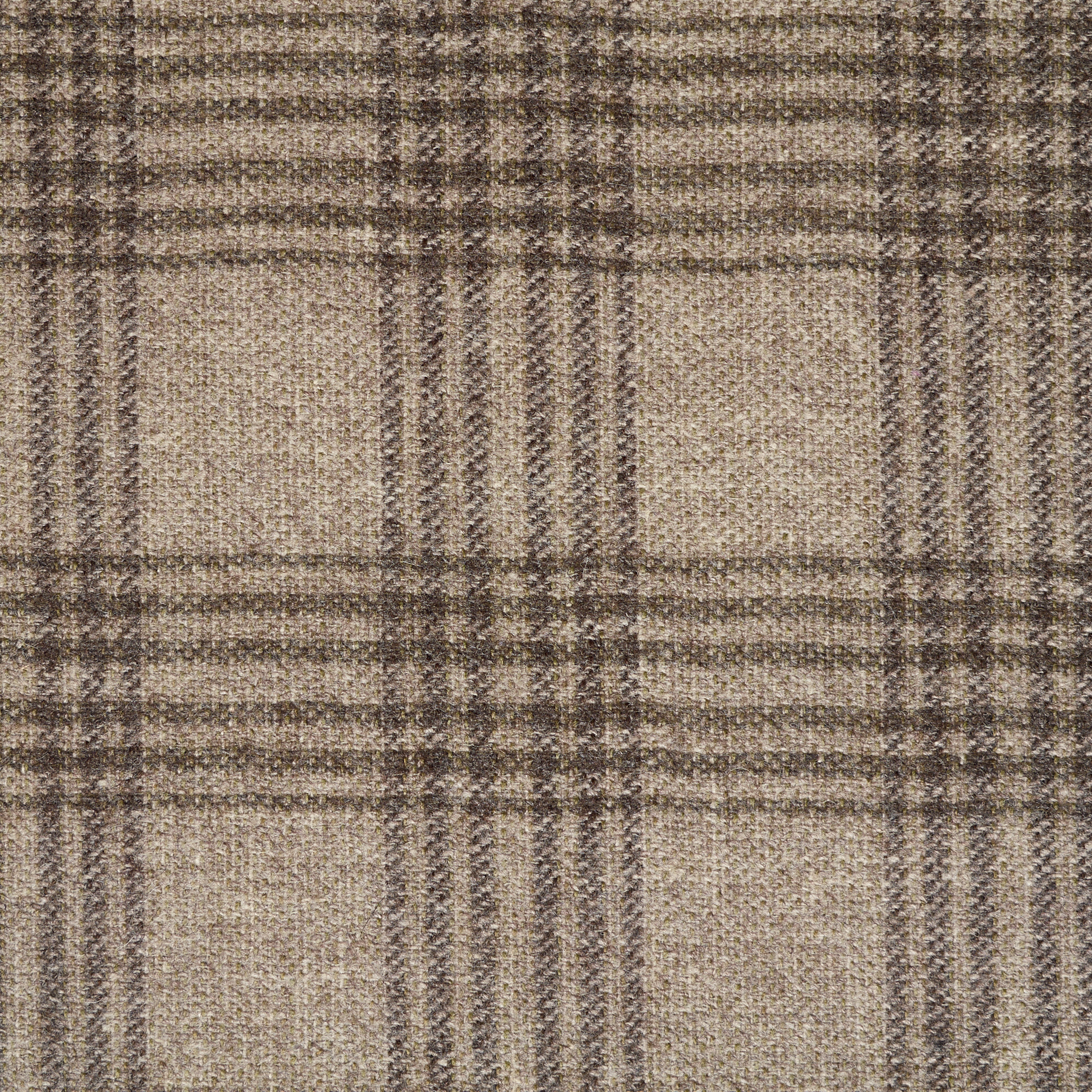 Gekochte Wolle, Kaschmir Mix, Karo, Silver Cloud&Walnut (F000047745) - Gewebe