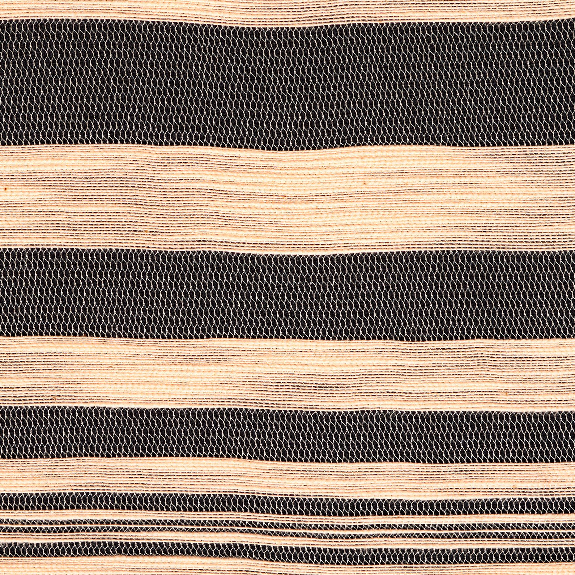 Bawełna, Siatka, Paski, Apricot (F000005633) - Tkana