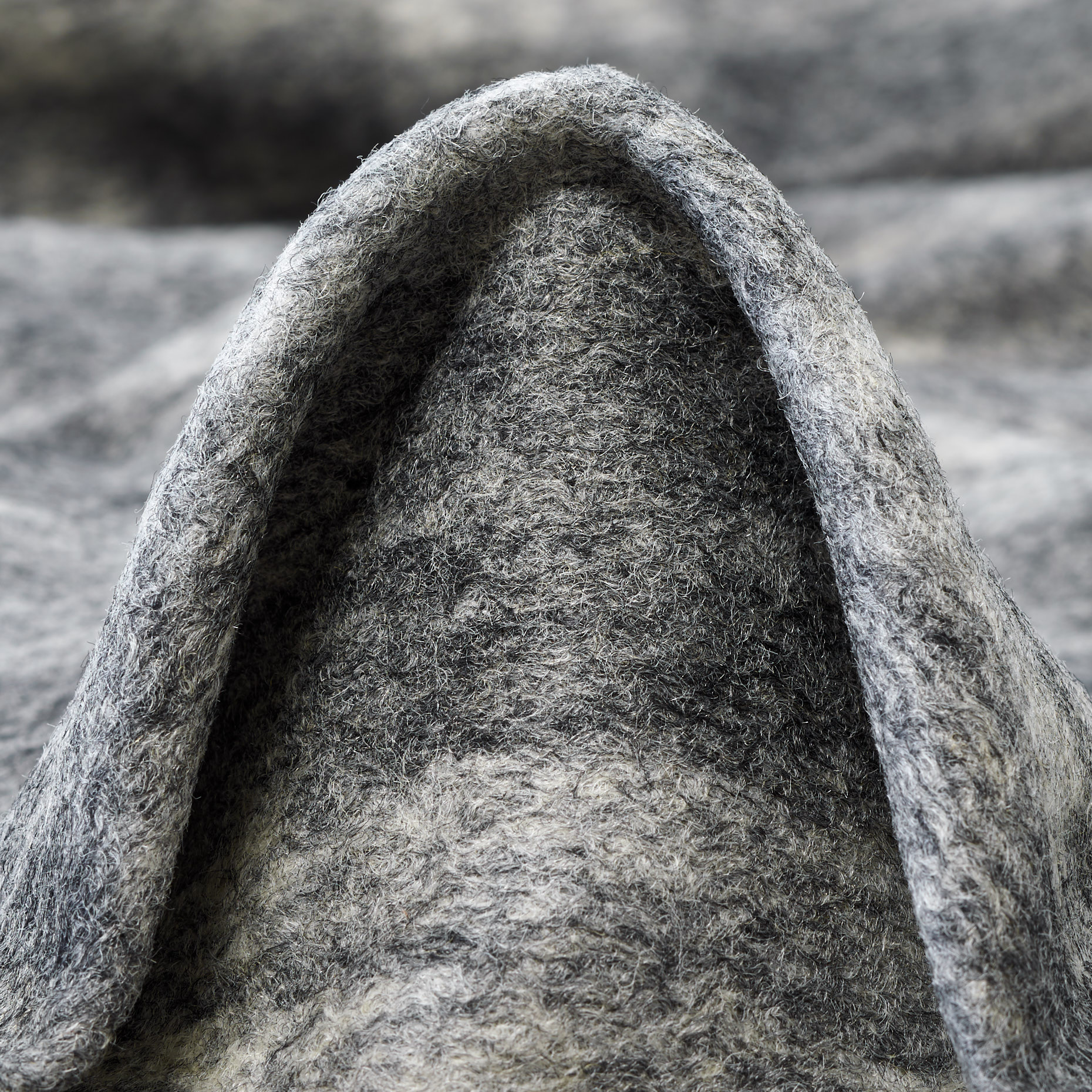 DOUBLE, BOILED WOOL, JERSEY, CHISELED STONE (F000041787)