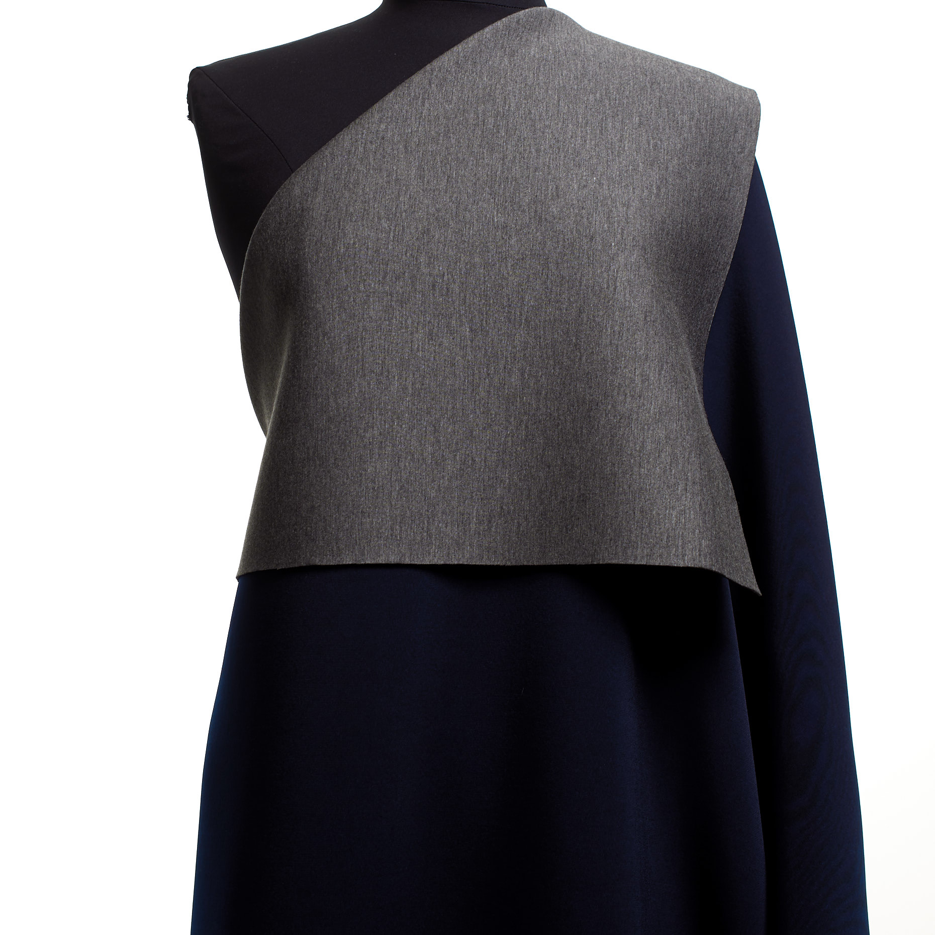 Jersey, Double, Punto Milano, Midnight Blue&Brushed Nickel (F000042020) - Manekin