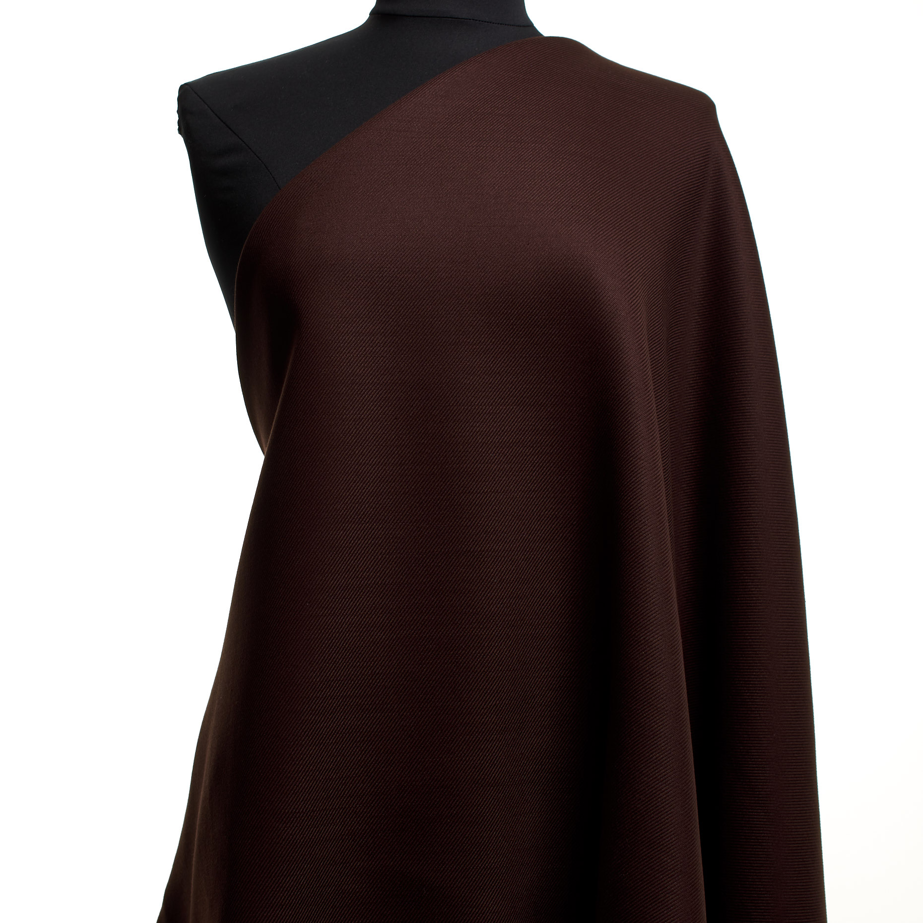 TWILL, COTTON, VIRGIN WOOL, CHOCOLATE BROWN (F000044120) - Mannequin
