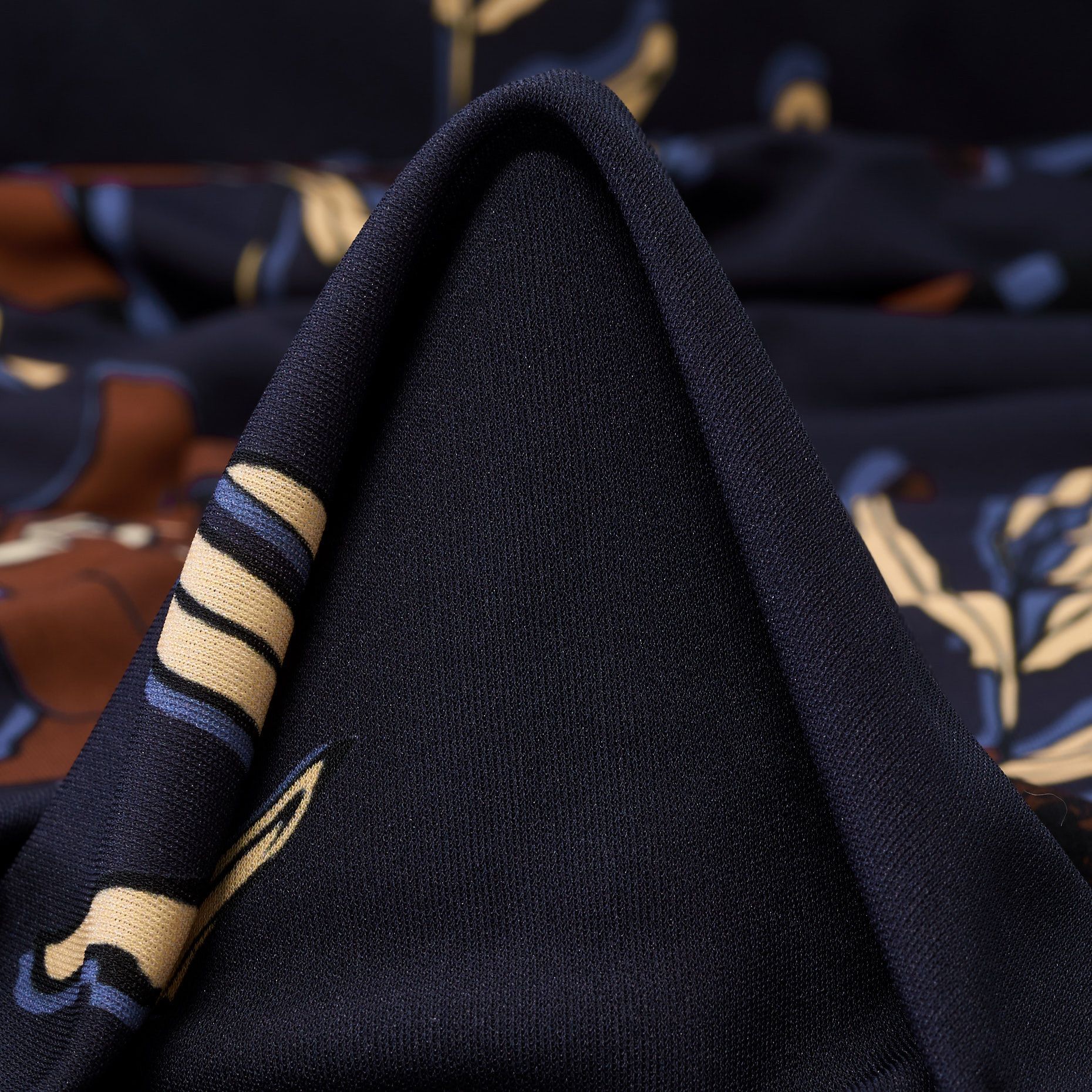 JERSEY, PRINTED, TRANSPARENT, MAROON&MOOD INDIGO (F000042919)