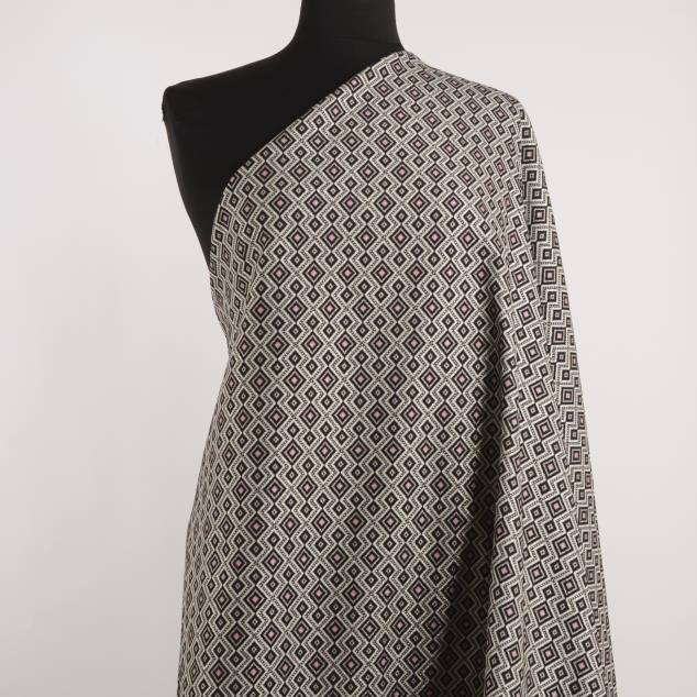 JACQUARD, COTTON ELASTIC, LUREX, IVORY&BONBON (F000028566) - Mannequin