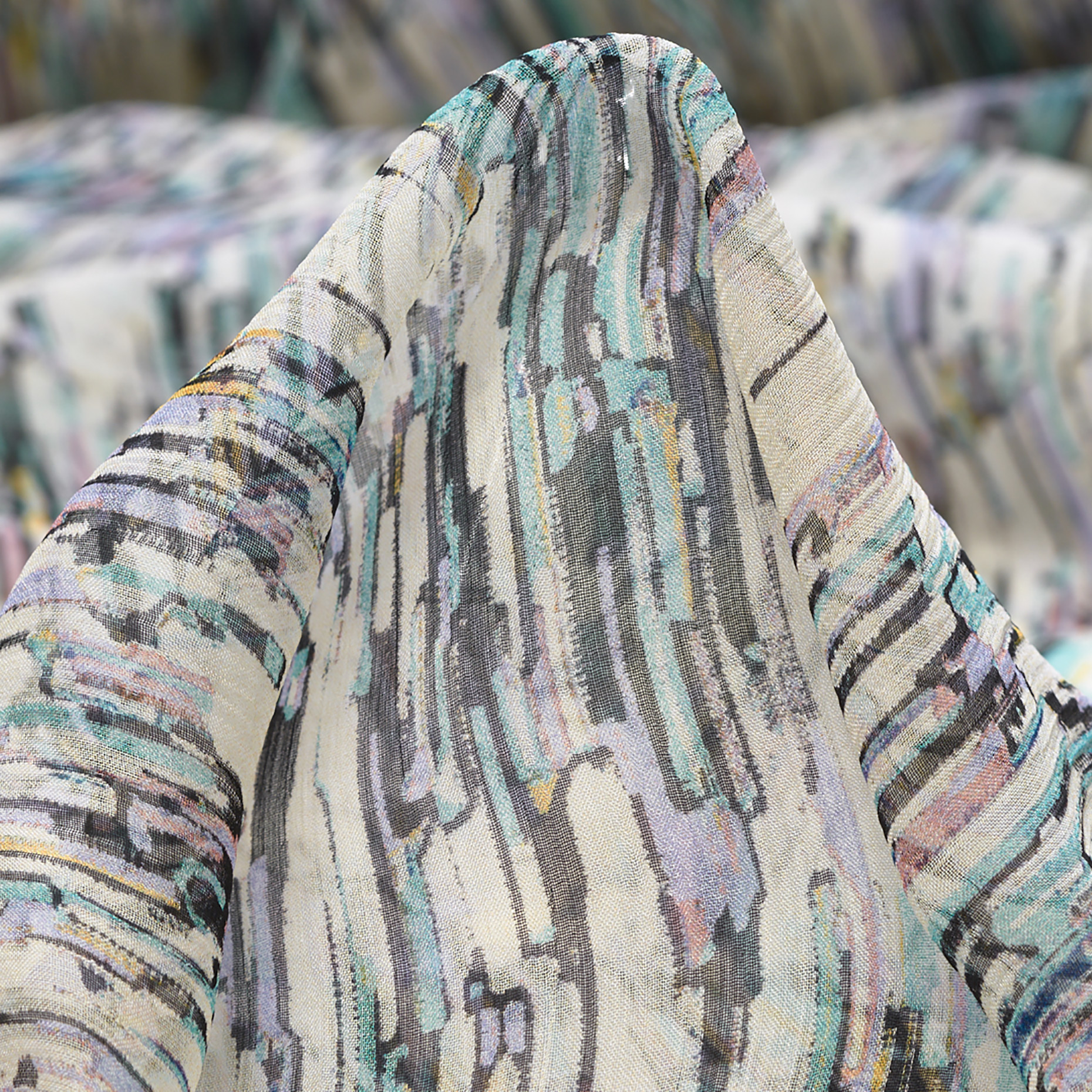 Seta, Chiffon, Stampato, Baby Lavender (F000034853)