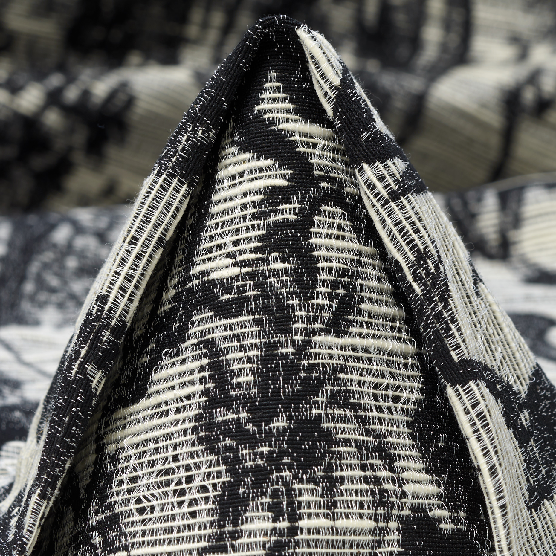 Jacquard, Algodón, Jet Black&Snow White (F000048267)