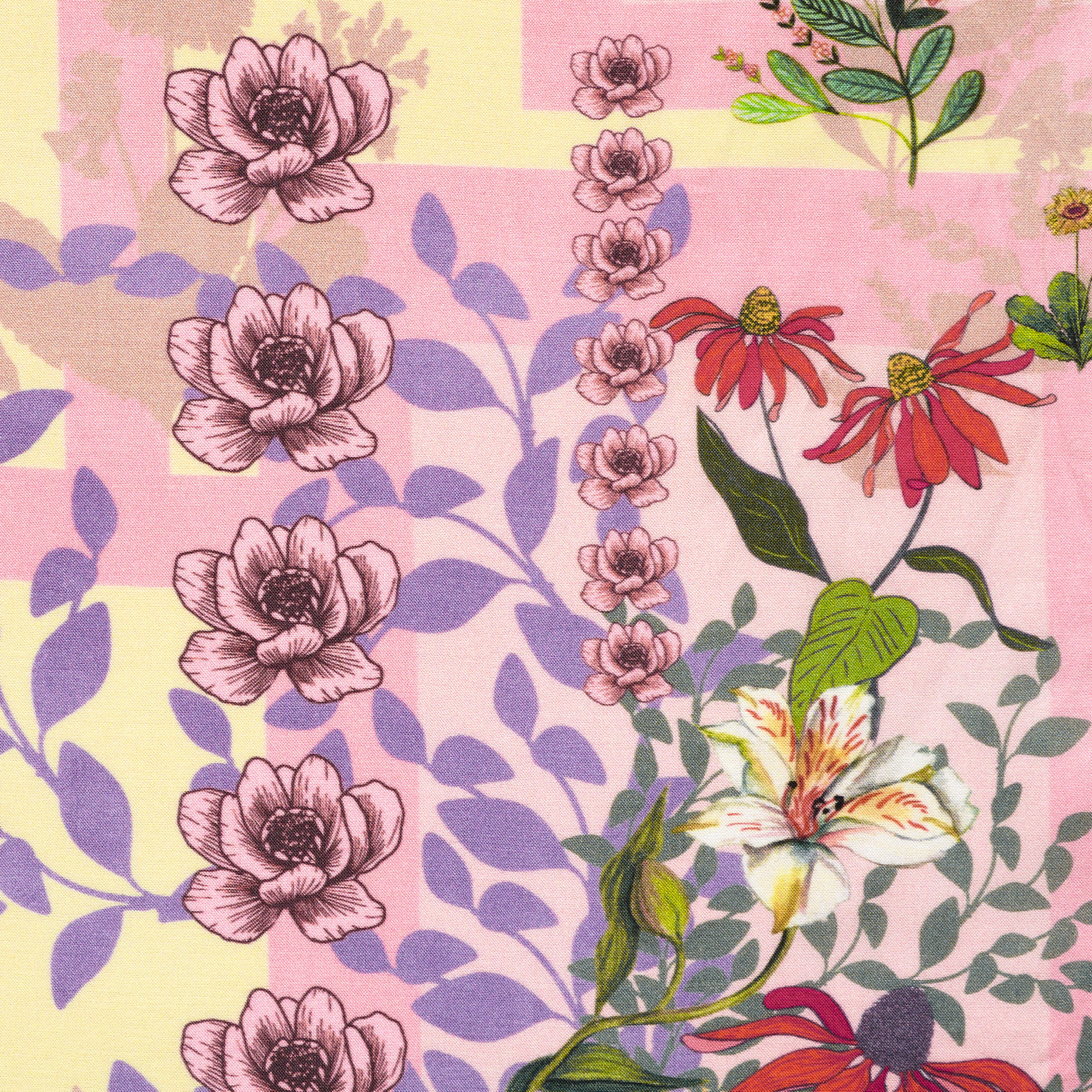 Voile, Viscosa, Blushing Bride&Transparent Yellow (F000038007) - Trama