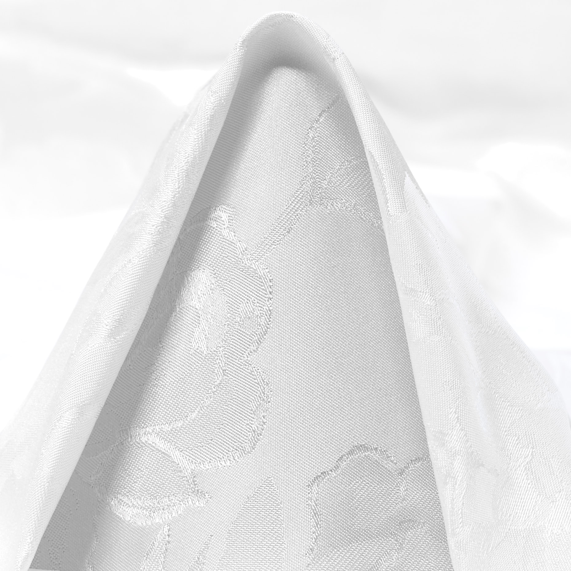 TAFFETA, JACQUARD, FLORAL, SNOW WHITE