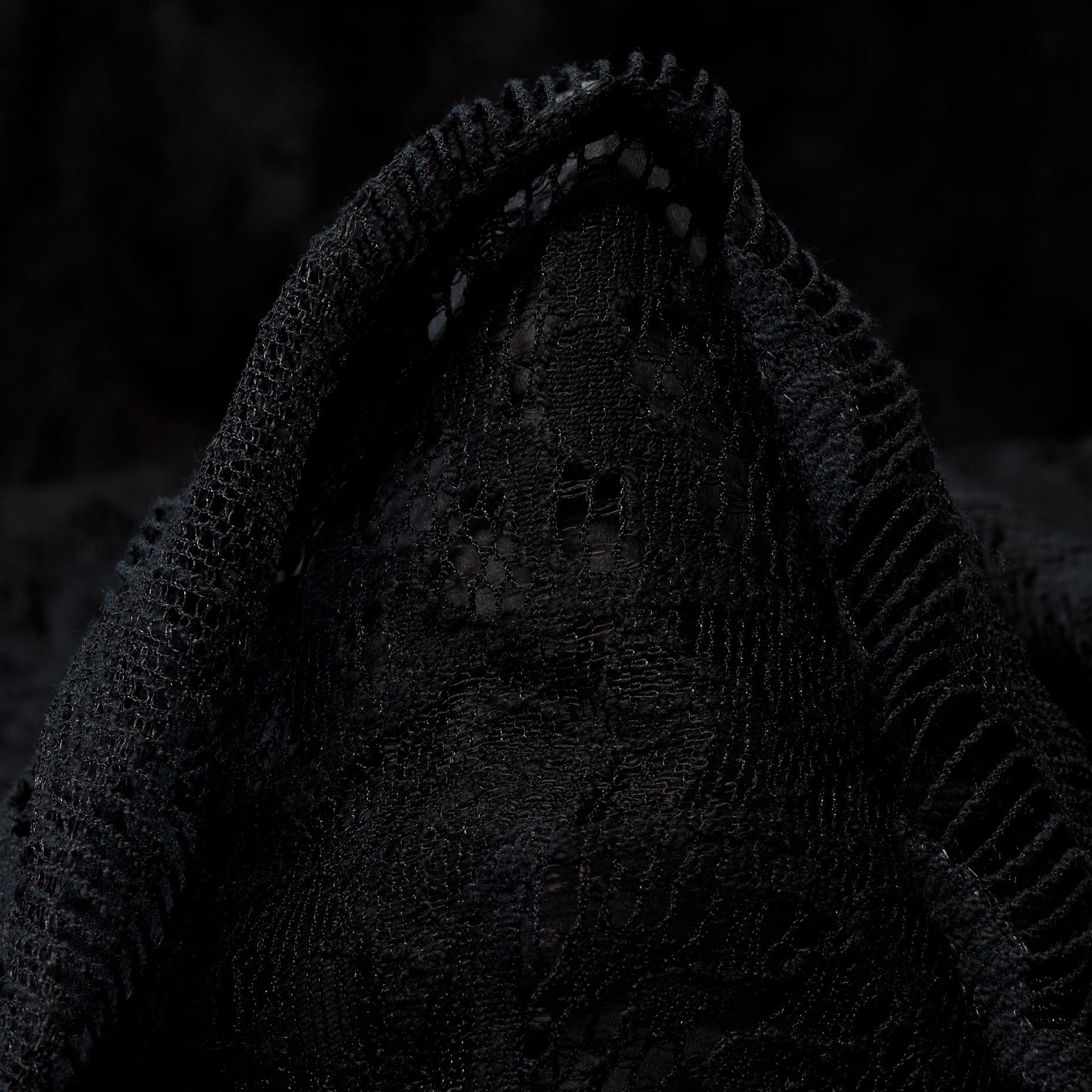 LACE, COTTON, FLORAL, RAVEN BLACK