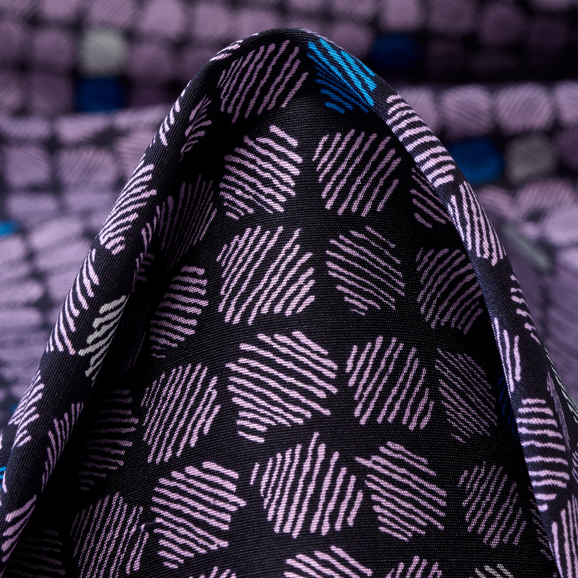 SILK, SHANTUNG, PRINTED, LAVENDER (F000005677)