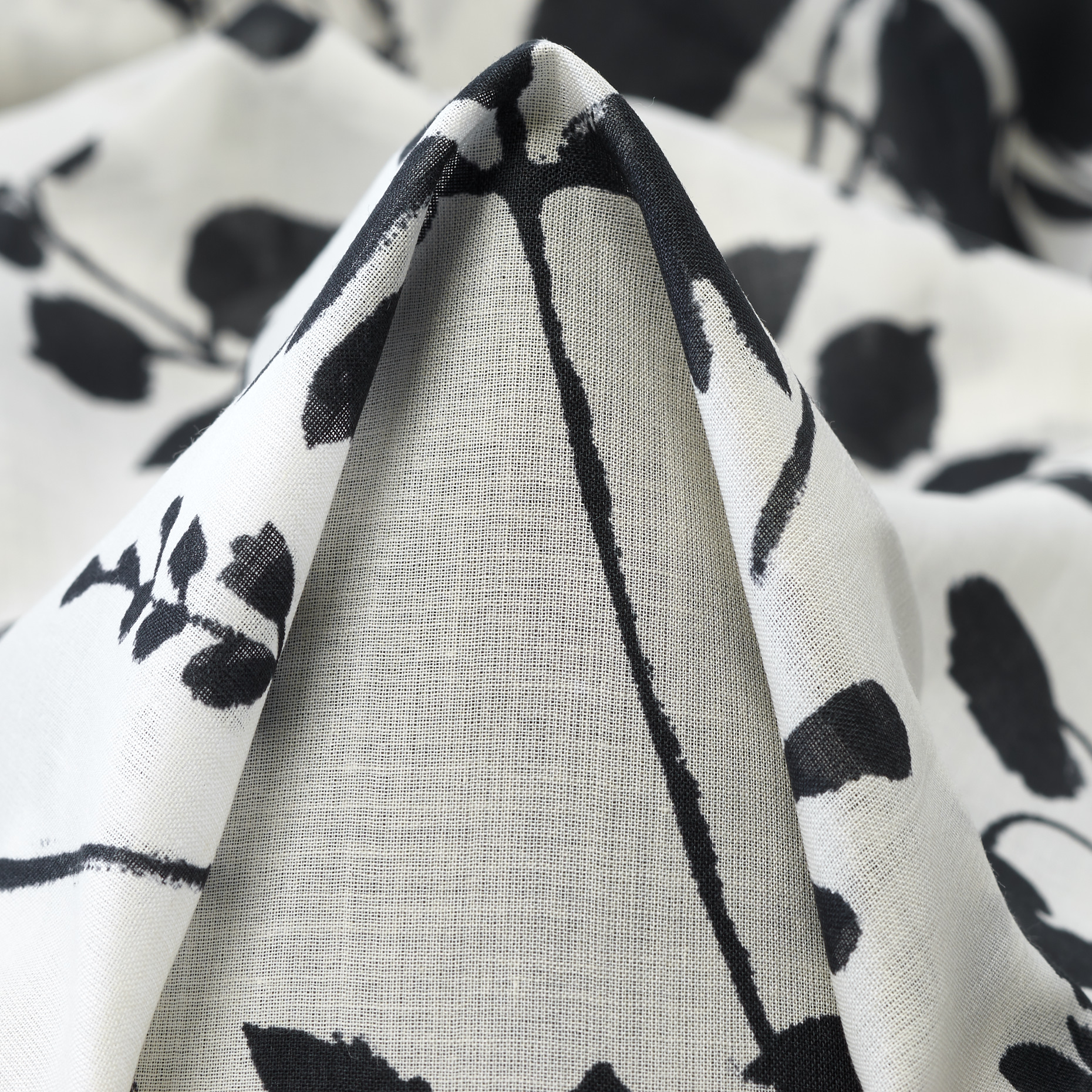 BATISTE, COTTON, FLORAL, LUCENT WHITE&JET BLACK (F000049532)