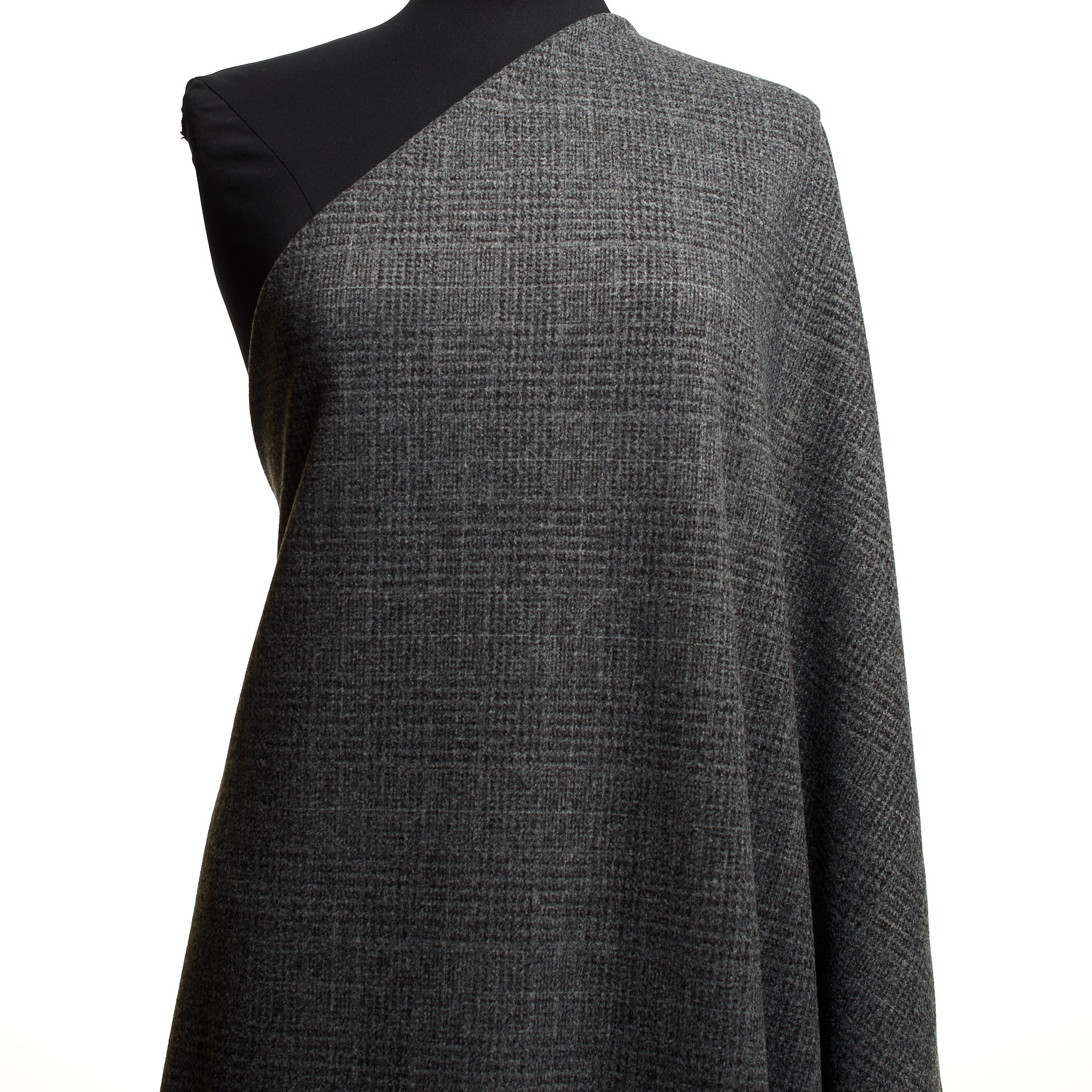 JERSEY, JACQUARD, CHECK, ASPHALT (F000035766) - Mannequin
