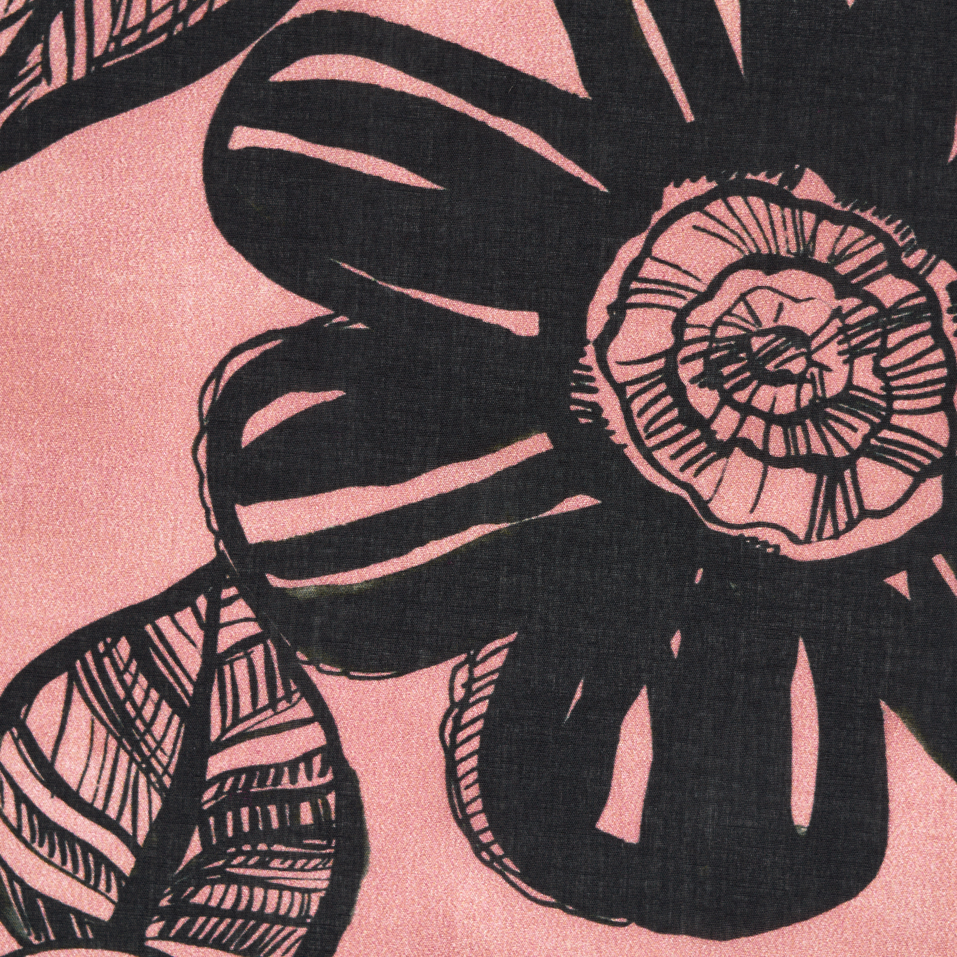 BATISTE, COTTON, FLORAL, STRAWBERRY CREAM&GRAPE LEAF (F000049167) - Texture