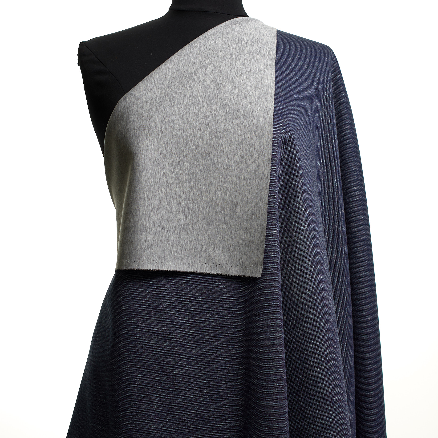 Double, Piquet, Cotone, Crown Blue&Lunar Rock (F000048040) - Manichino