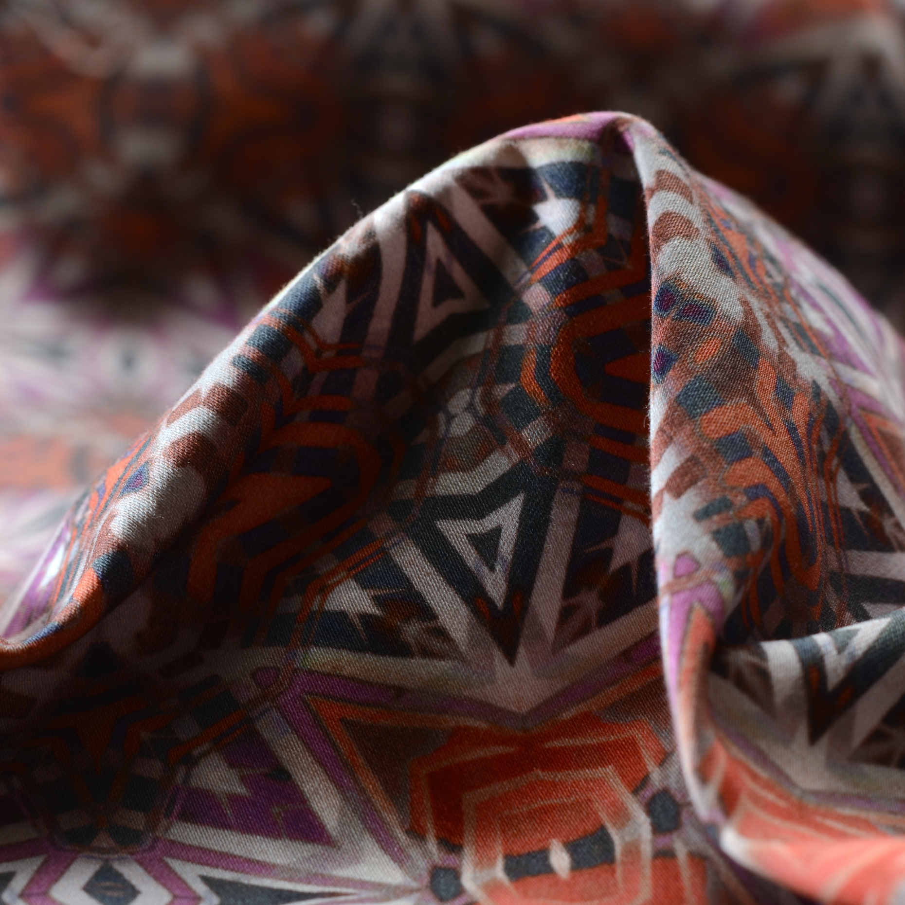 SATIN, COTTON ELASTIC, PRINTED, MULTICOLOR (F000014104)