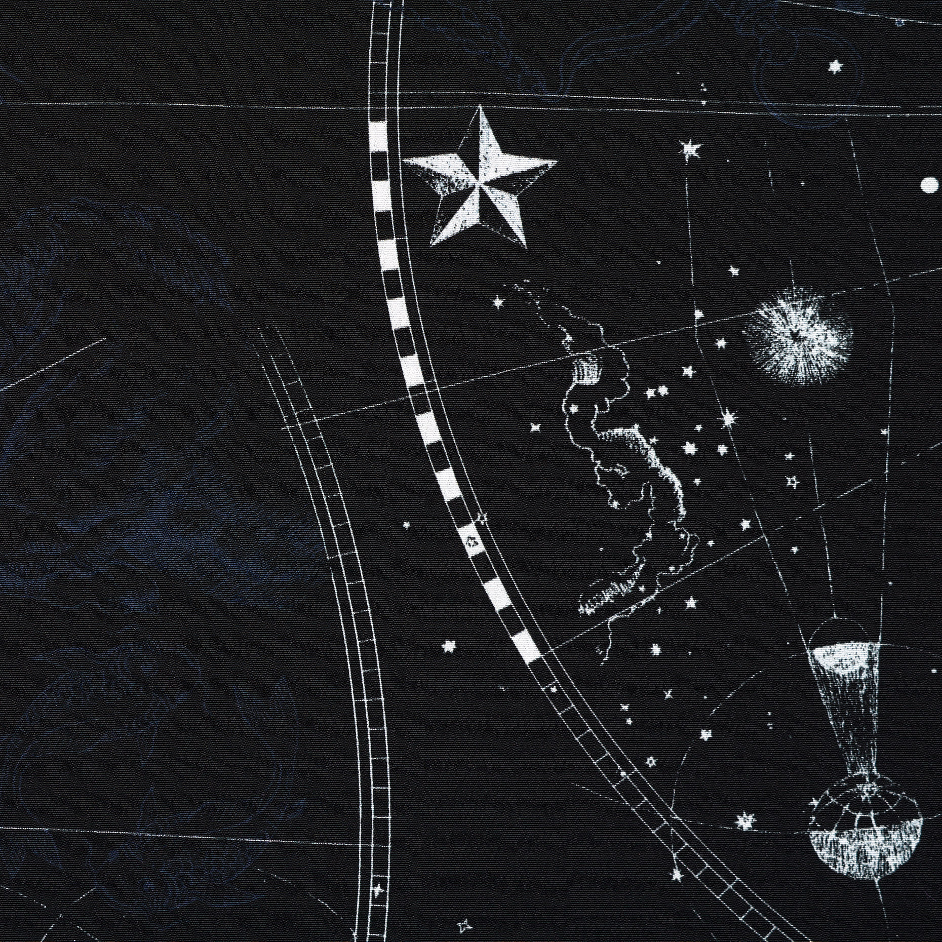 Креп, Вискоза, Принт, Raven Black&Brilliant White (F000039642) - Ткань