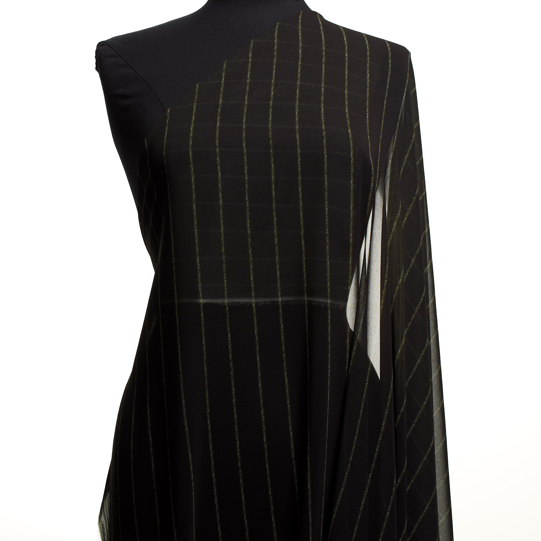 CHIFFON, STRIPES, PRINTED, ASPHALT (F000031887) - Mannequin