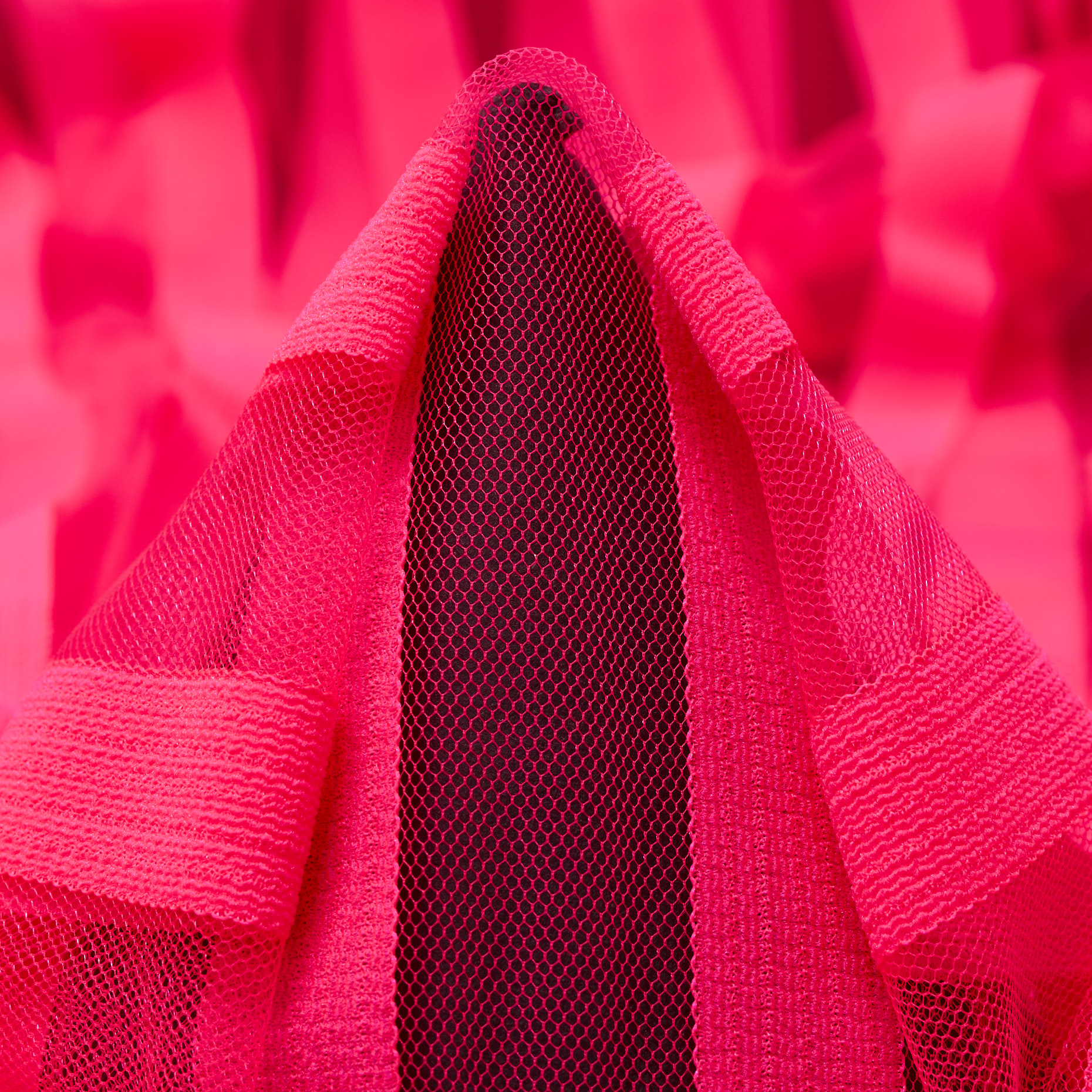 Tulle, Rayé, Neon Pink (F000046946)
