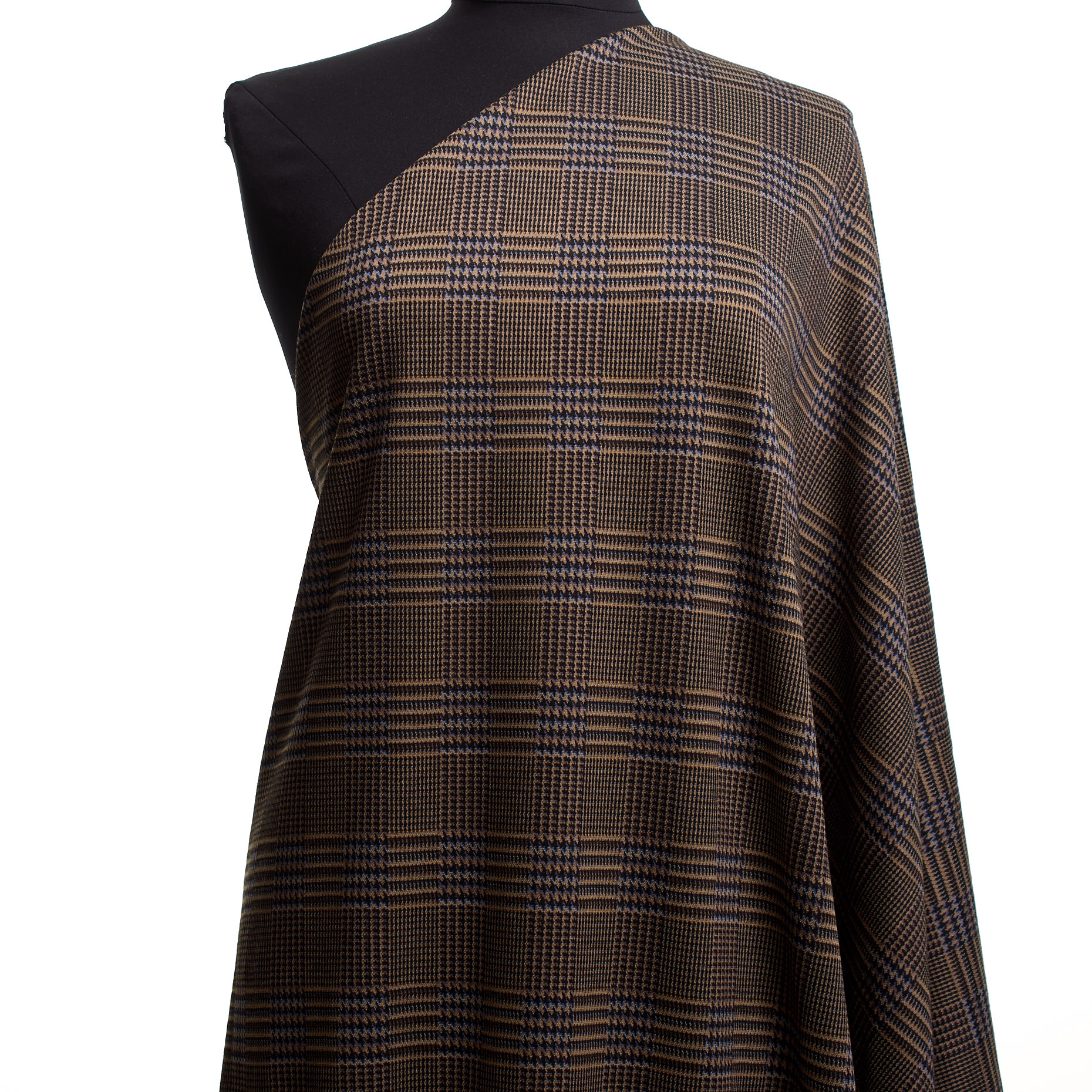 JERSEY, JACQUARD, VISCOSE, RAVEN BLACK&BISCUIT (F000041589) - Mannequin