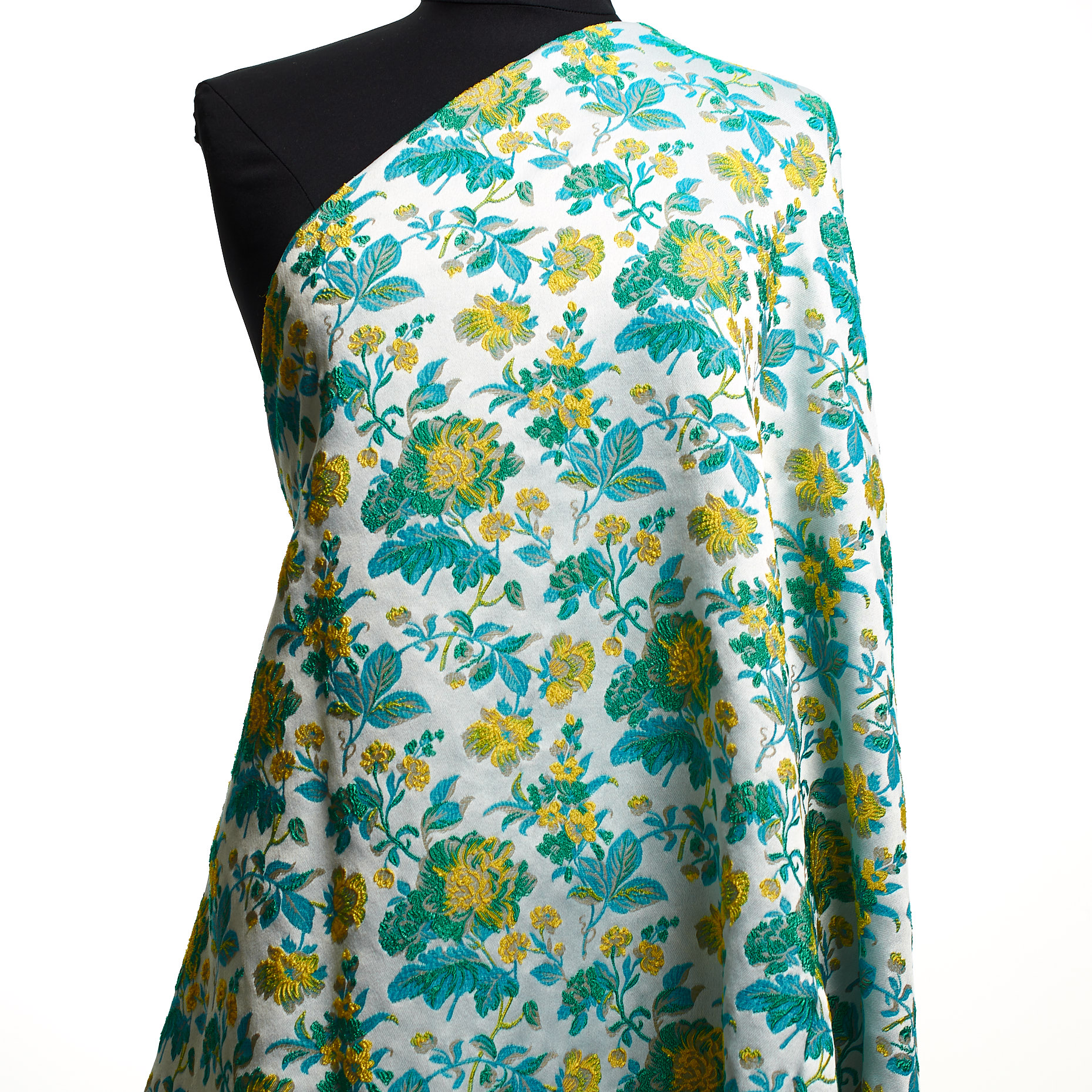 Жаккард , Хлопок Смесовый, Стрейч, Nimbus Cloud&Mint (P000002620) - Манекен