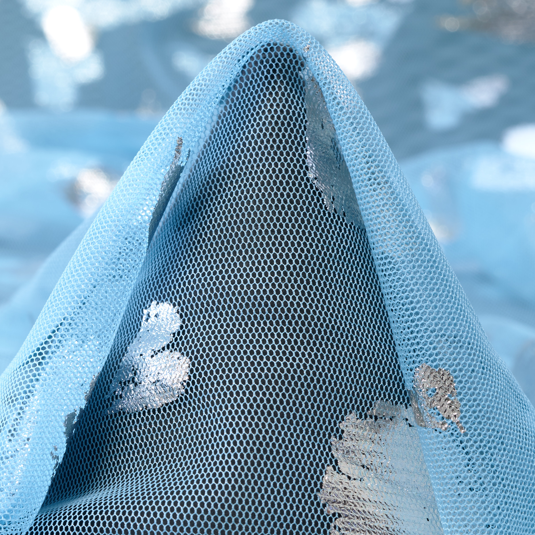 TULLE, PRINTED, SHIMMERING, ICE WATER&SILVER (F000048639)