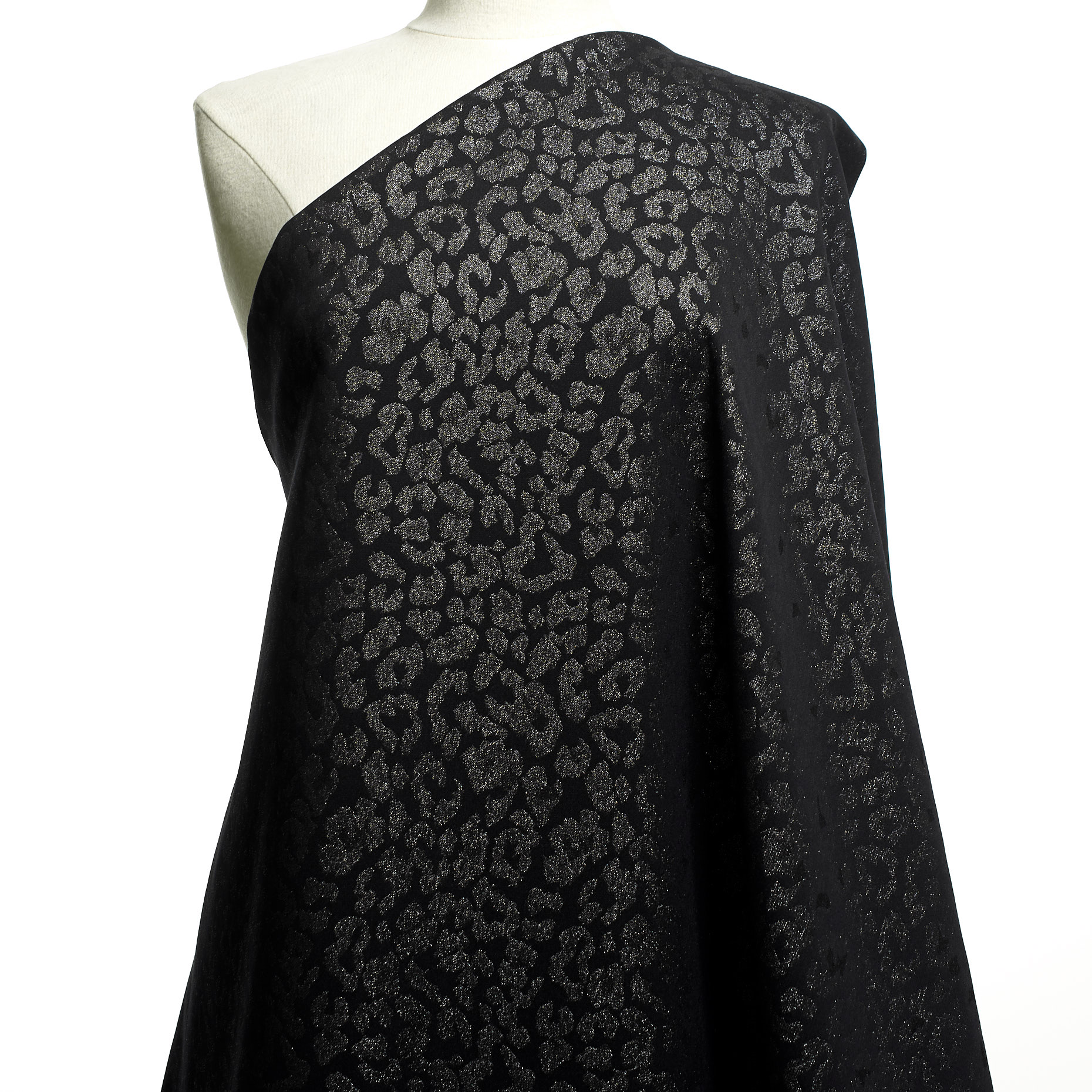 JACQUARD, COTTON, ELASTIC, GUNMETAL&RAVEN BLACK (F000041385) - Mannequin