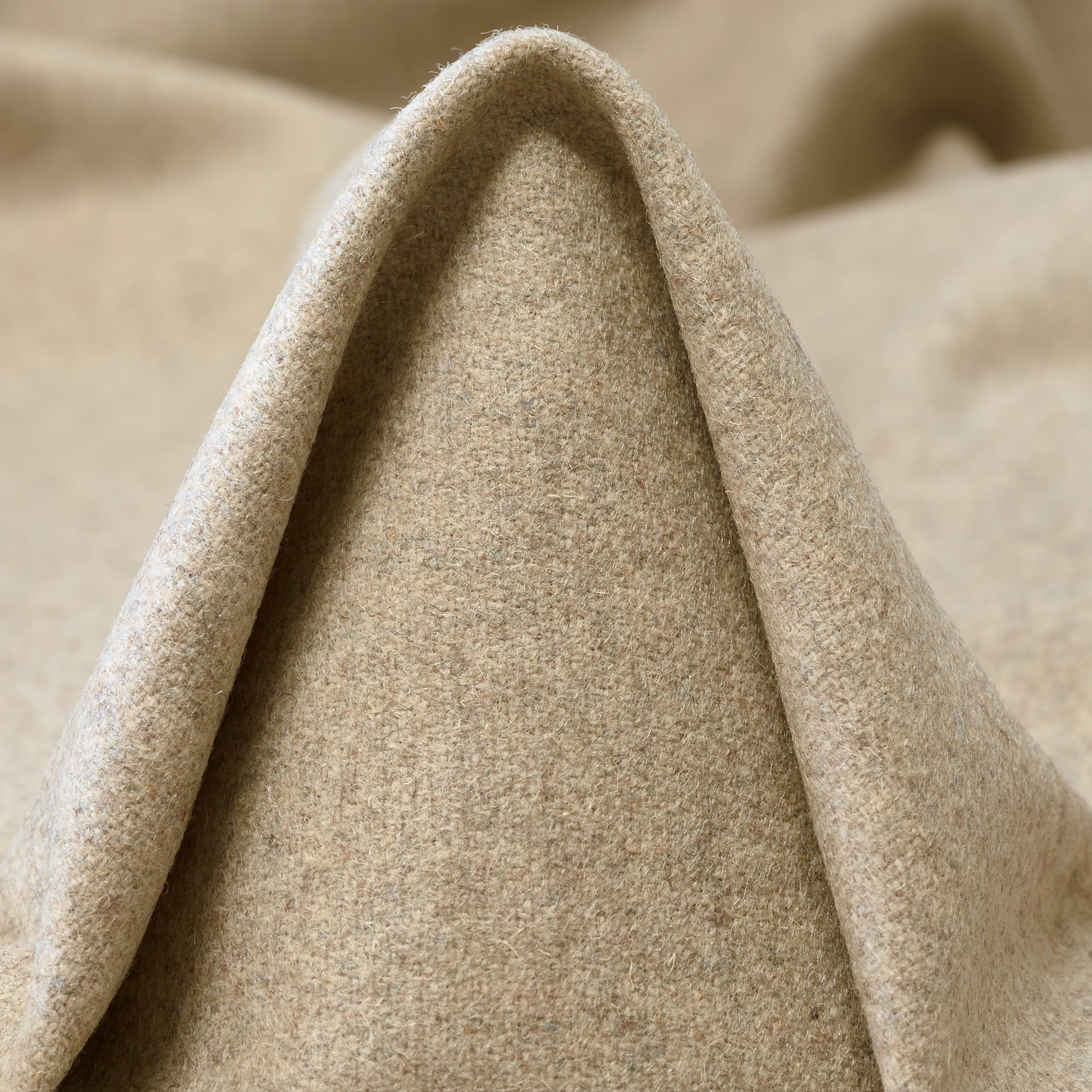 BOILED WOOL, CASHMERE BLEND, MELANGE, OYSTER GRAY (F000047959)