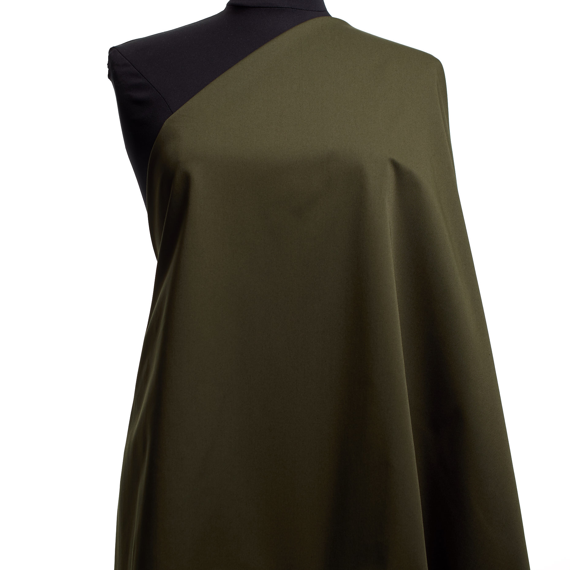 TWILL, COTTON ELASTIC, BURNT OLIVE (T0000466) - Mannequin