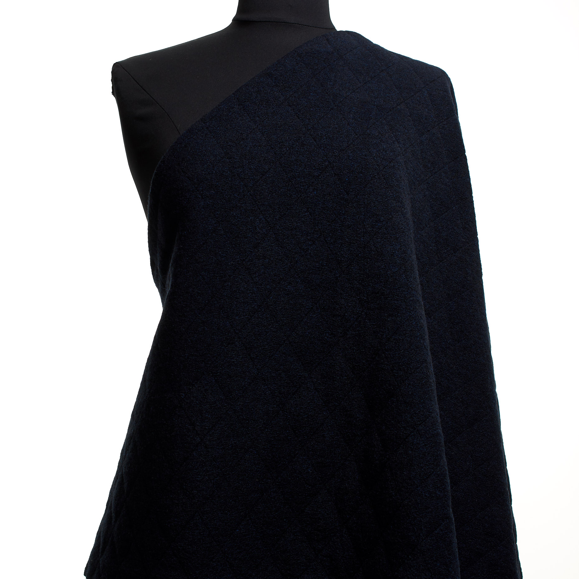 WOOL BLEND, QUILTED, MELANGE, BLUE NIGHTS (F000044664) - Mannequin