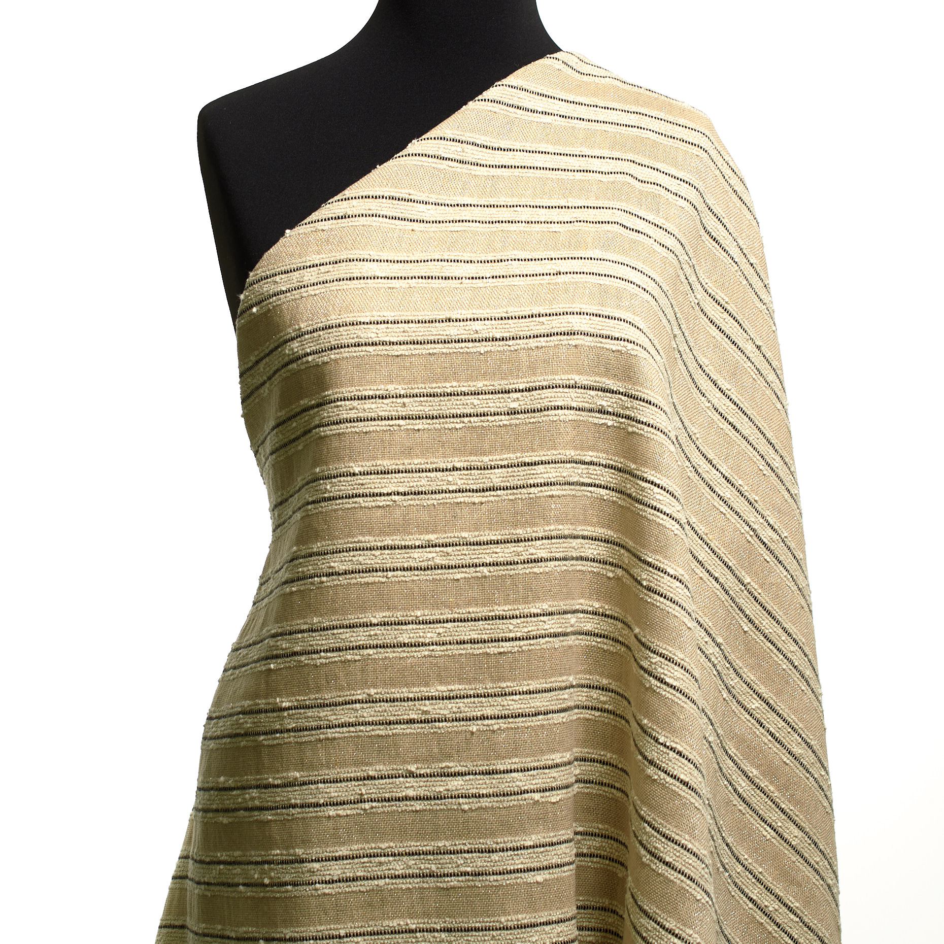 LINEN, COTTON, LUREX, FEATHER GRAY&RAVEN BLACK (P000004560) - Mannequin