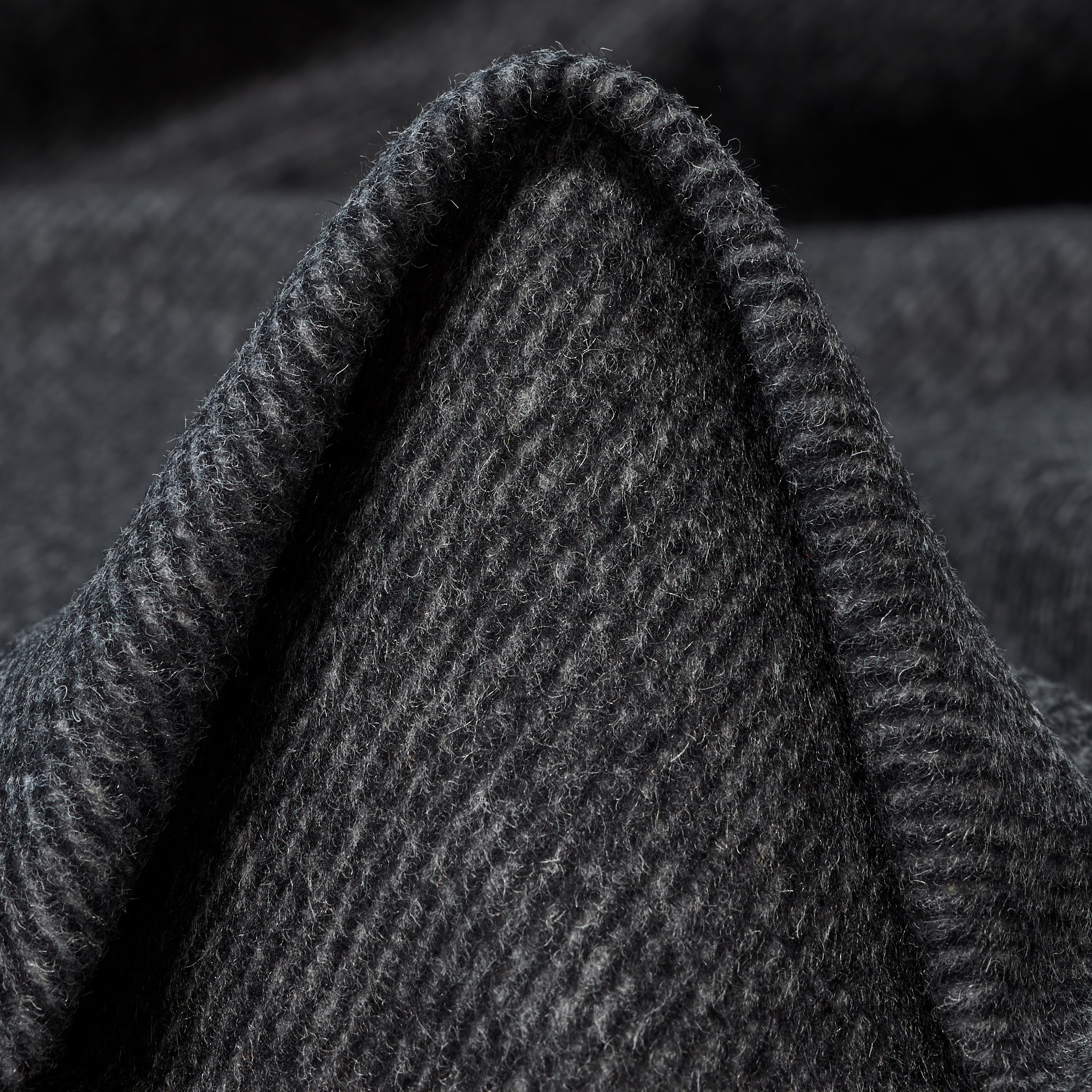 TWILL, BOILED WOOL, BRUSHED, DARK SHADOW (F000044962)