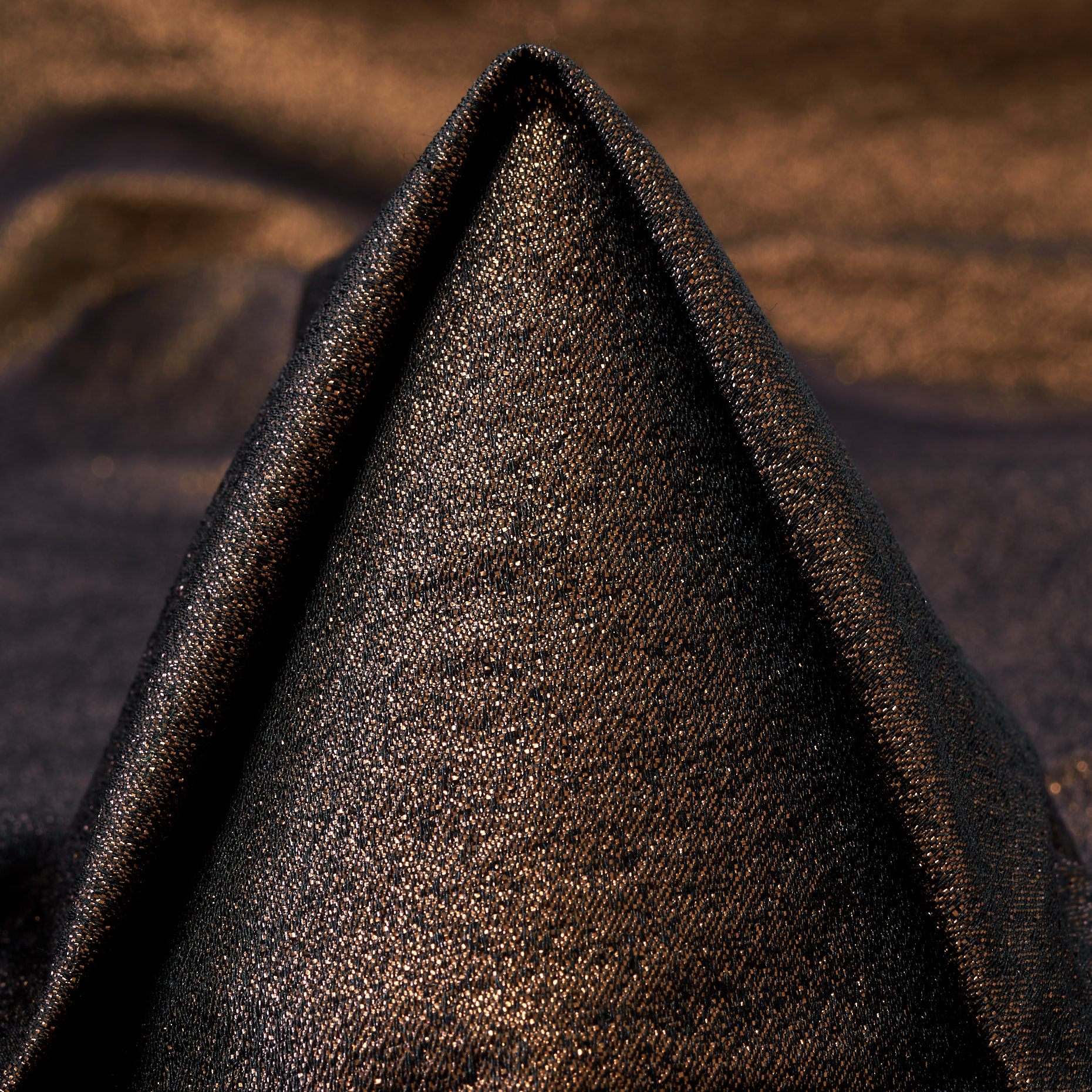 JACQUARD, LUREX, COTTON BLEND, COPPER&RAVEN BLACK